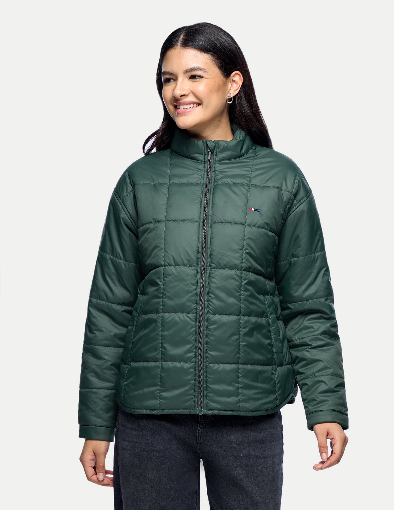 Relaxed Fit High Low Puffer Jacket Olive - U.S. Polo Assn. India | Large