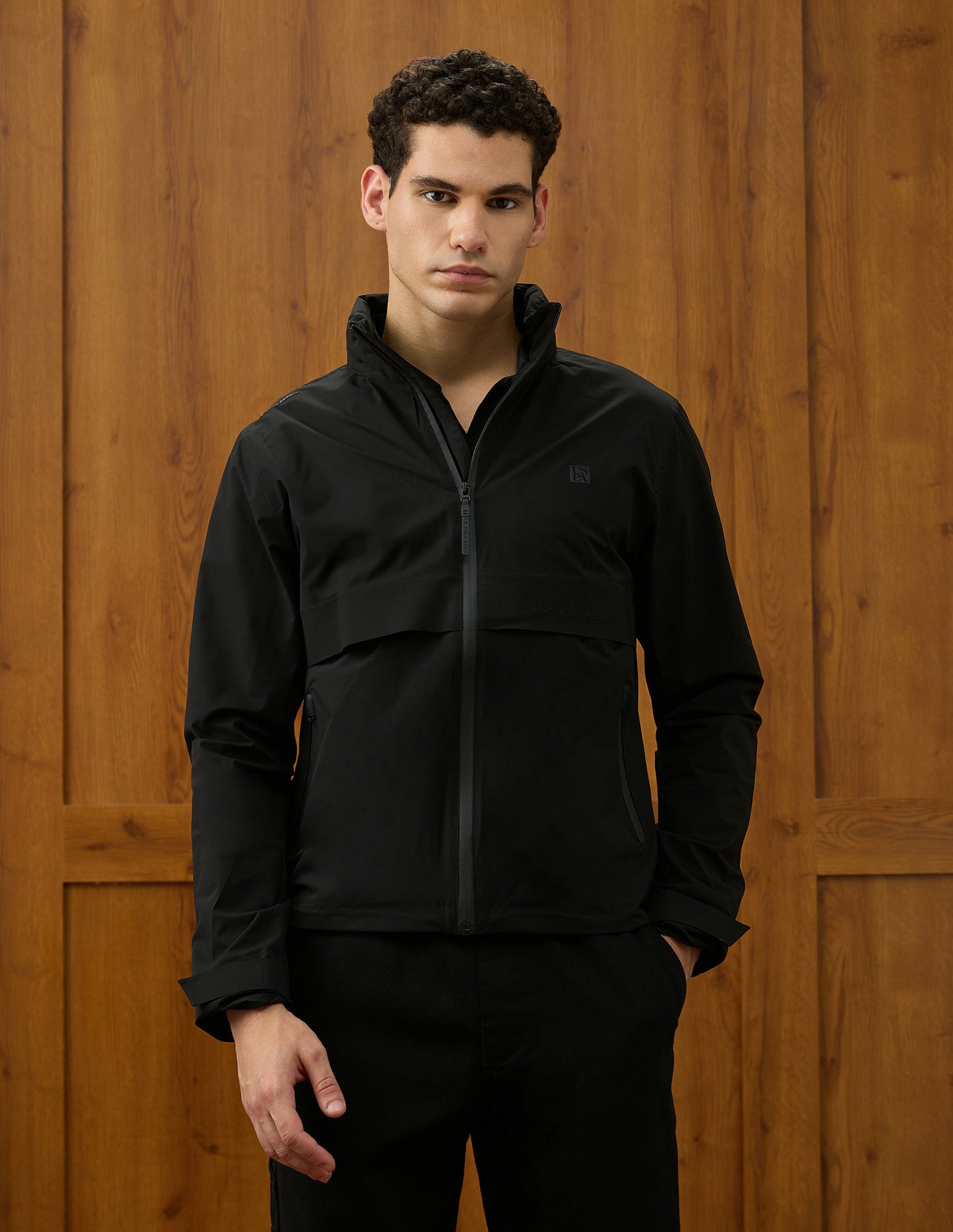 Solid Equestrian Aisle Theater Jacket Black - U.S. POLO ASSN. | Large