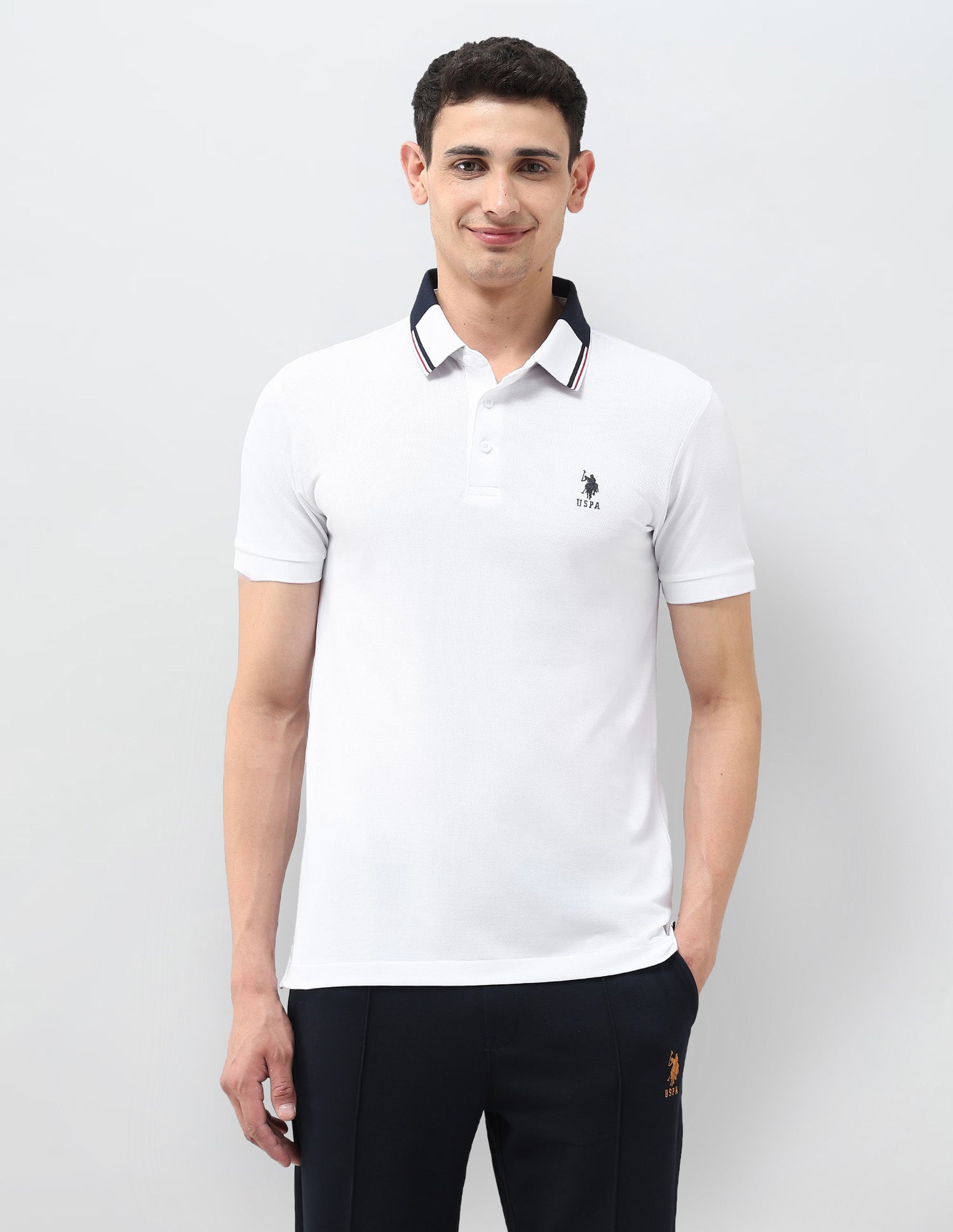 Solid Regular Fit Polo Shirt White - U.S. POLO ASSN. | Large