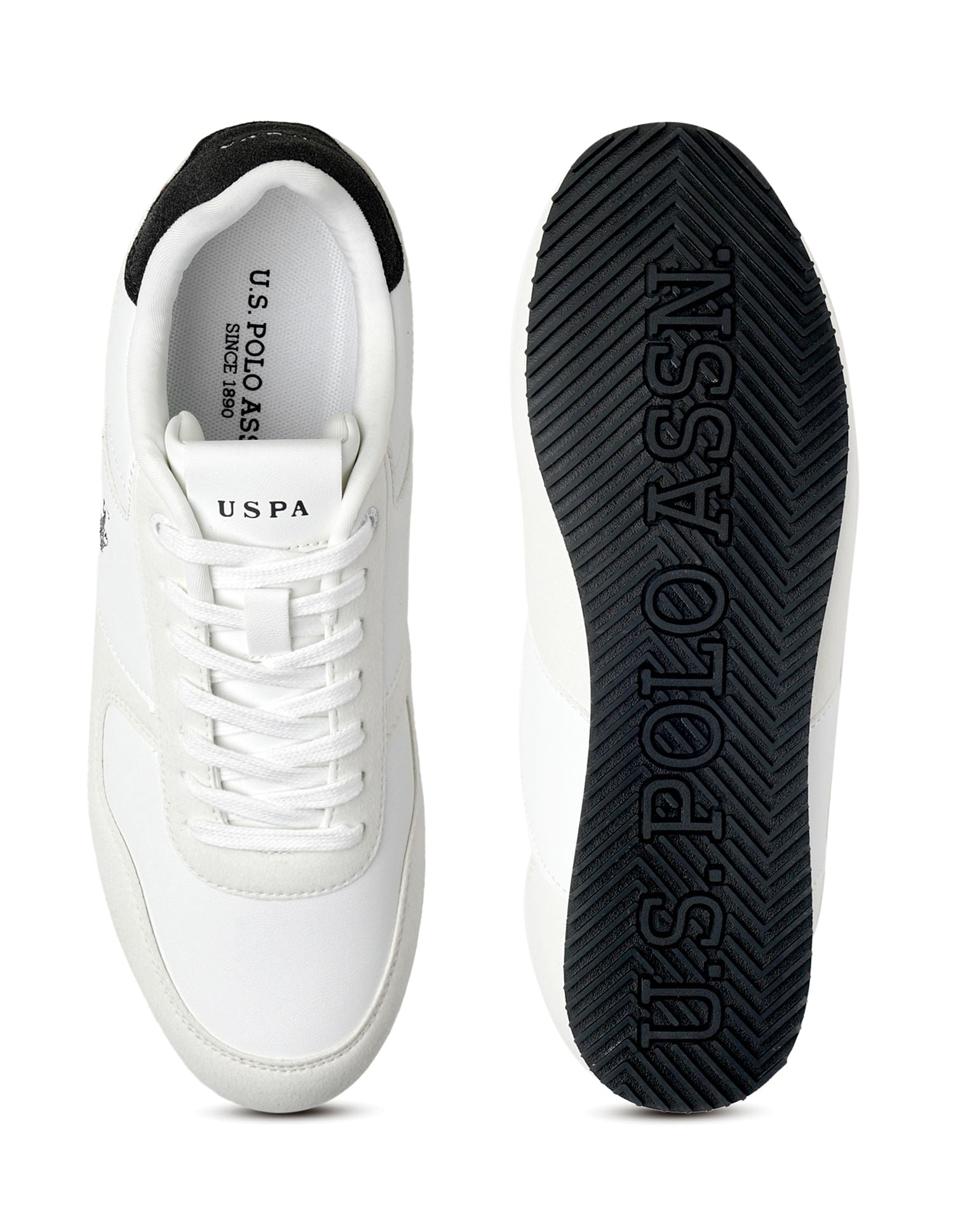 Men Sorrento White Retro Sneakers White - U.S. Polo Assn. India | Large