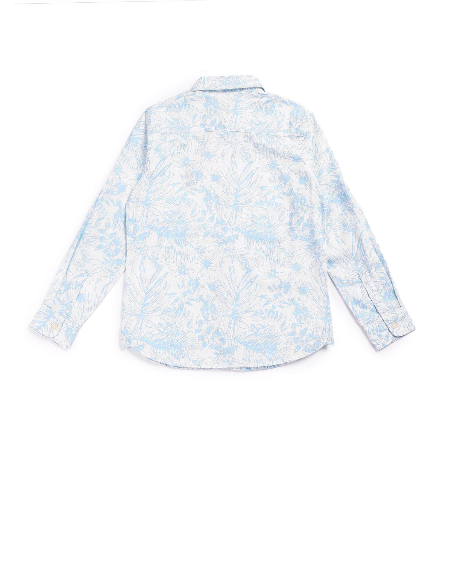 Boys Tropical Print Shirt Light Blue - U.S. Polo Assn. India | Large