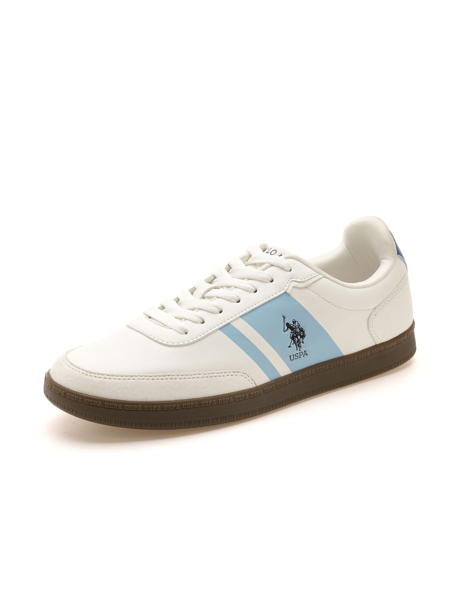 Men Hilton Colourblocked Sneakers Off White - U.S. Polo Assn. India | Large