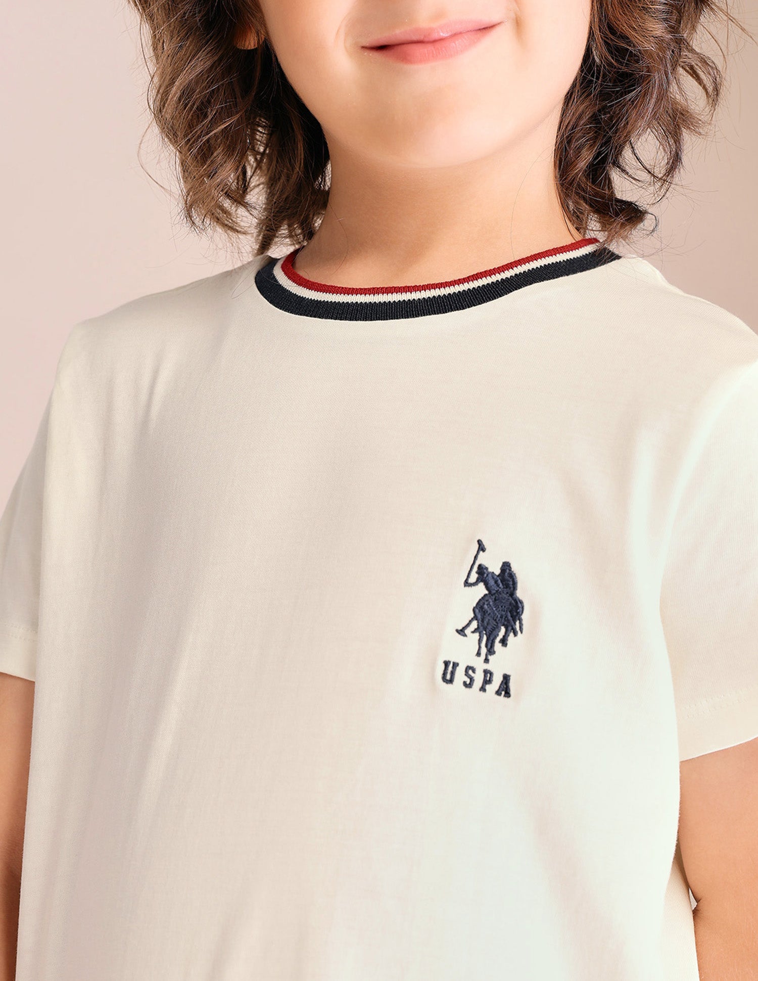 Boys Regular Fit Pure Cotton T-Shirt White - U.S. POLO ASSN. | Large