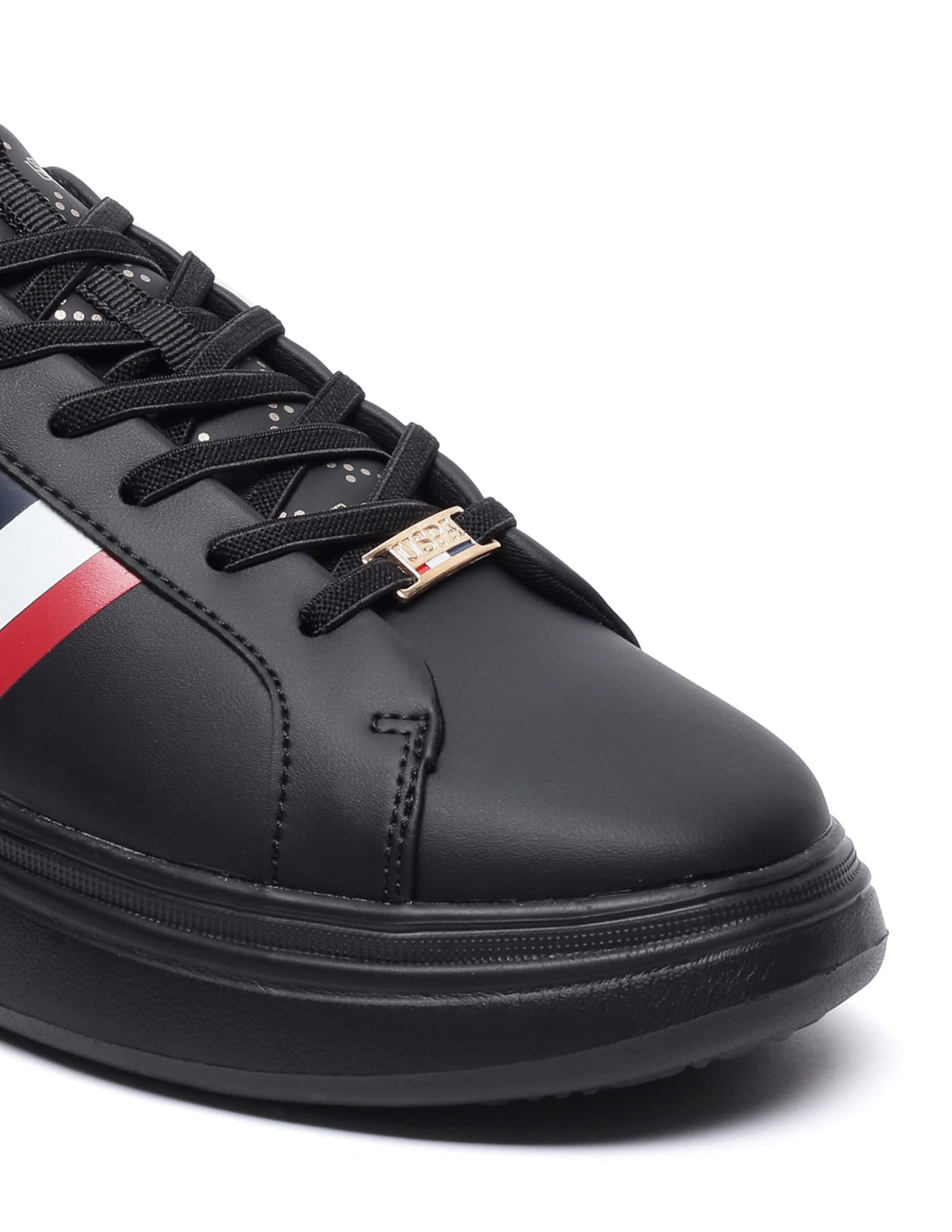 Women Brand Stripe Clara 2.0 Sneakers Black - U.S. Polo Assn. India | Large