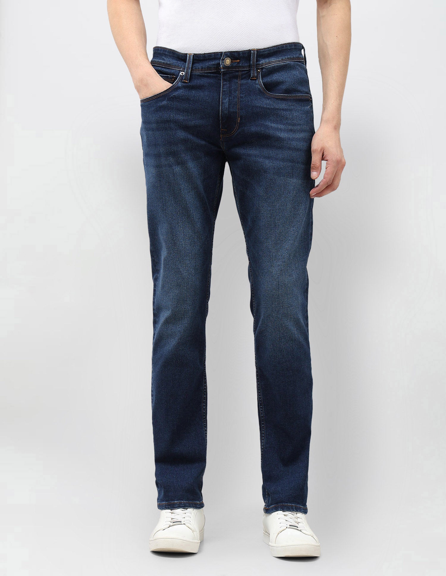 Brandon Slim Tapered Fit Blue Jeans Blue - U.S. POLO ASSN. | Large