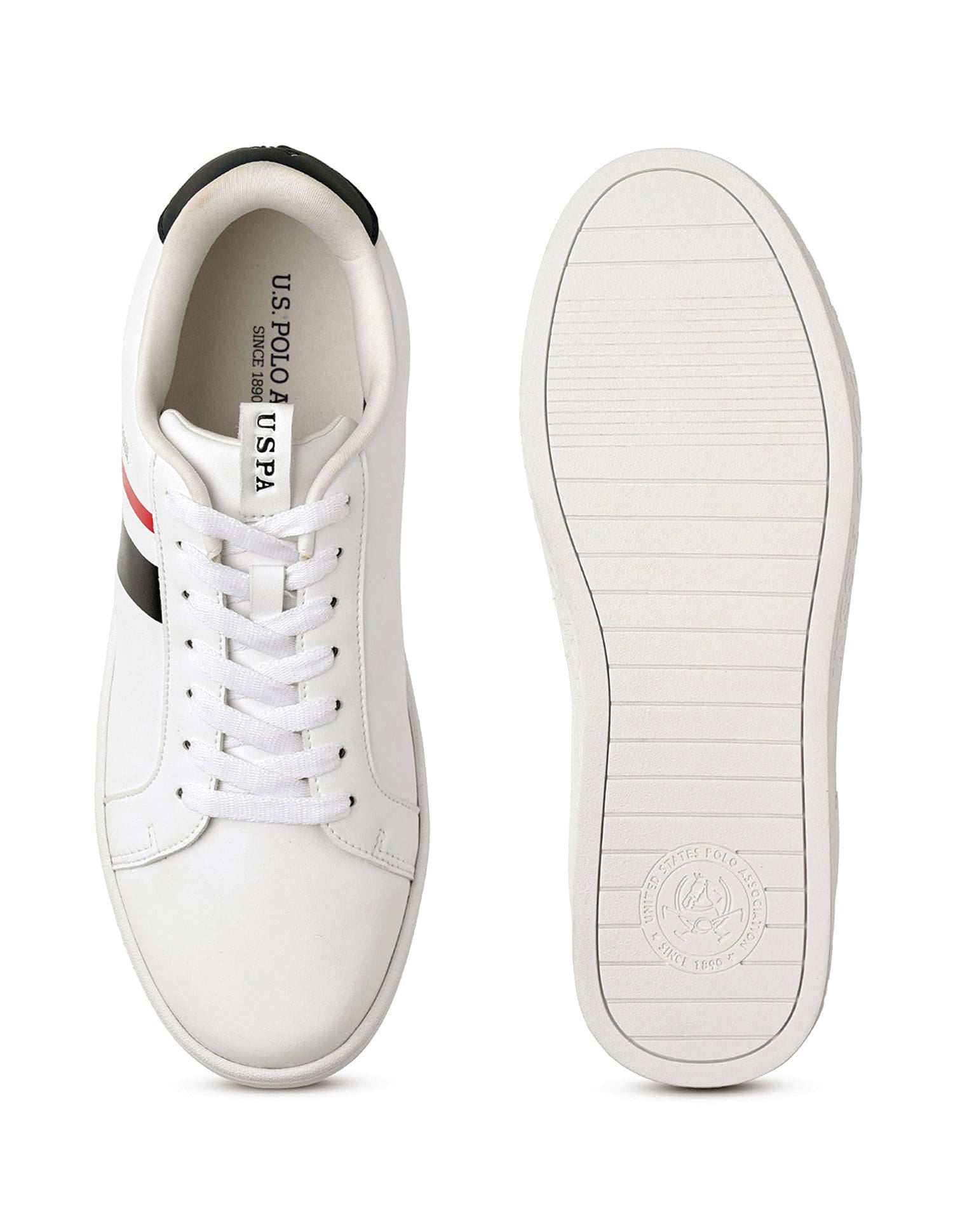 Men Ferro Solid Sneakers White - U.S. Polo Assn. India | Large