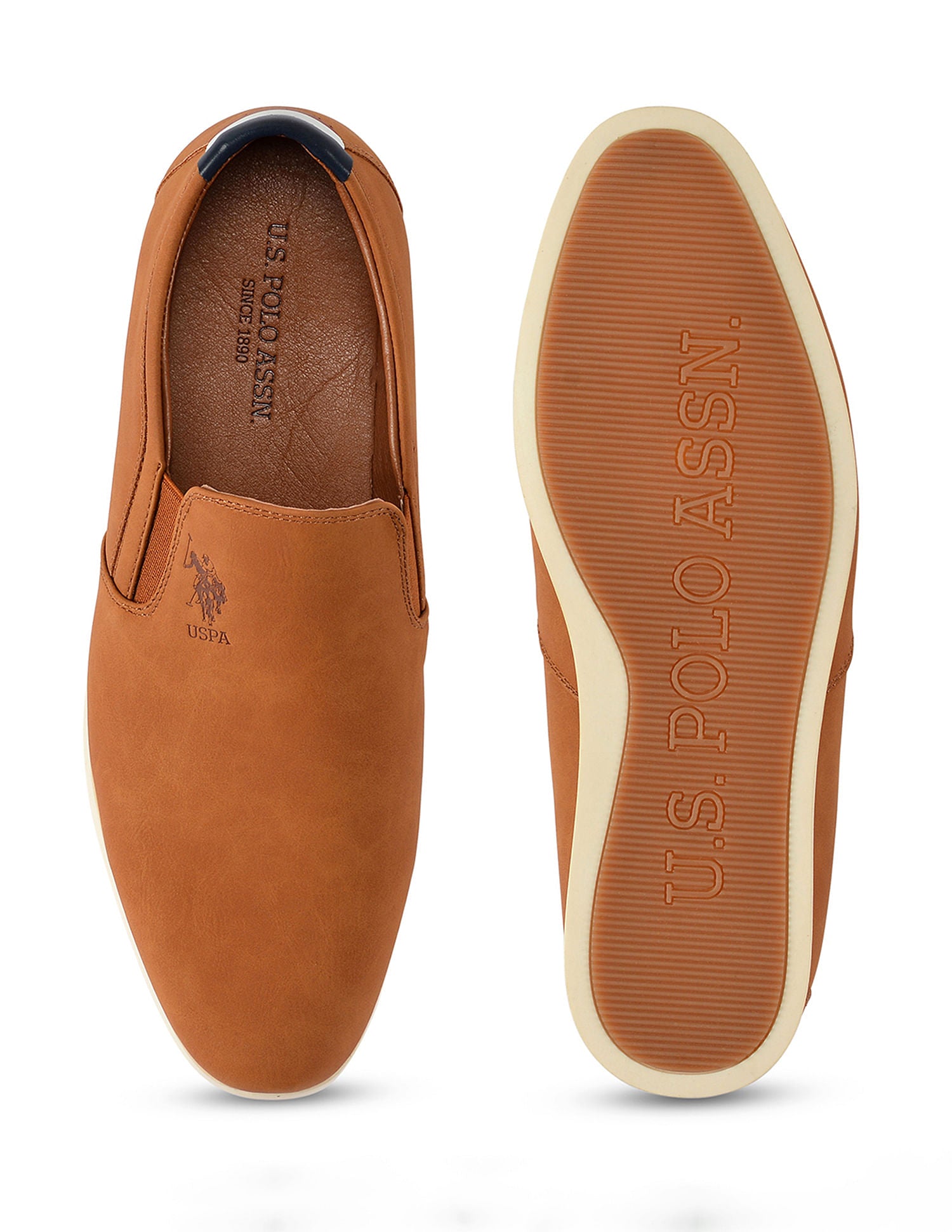 Men Wade 3.0 Tan Work Casuals Slip On Tan - U.S. POLO ASSN. | Large