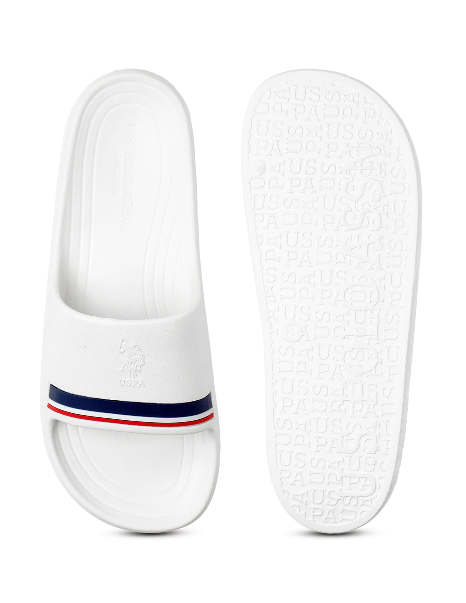 Men Easton White Foam Walk Sliders White - U.S. Polo Assn. India | Large