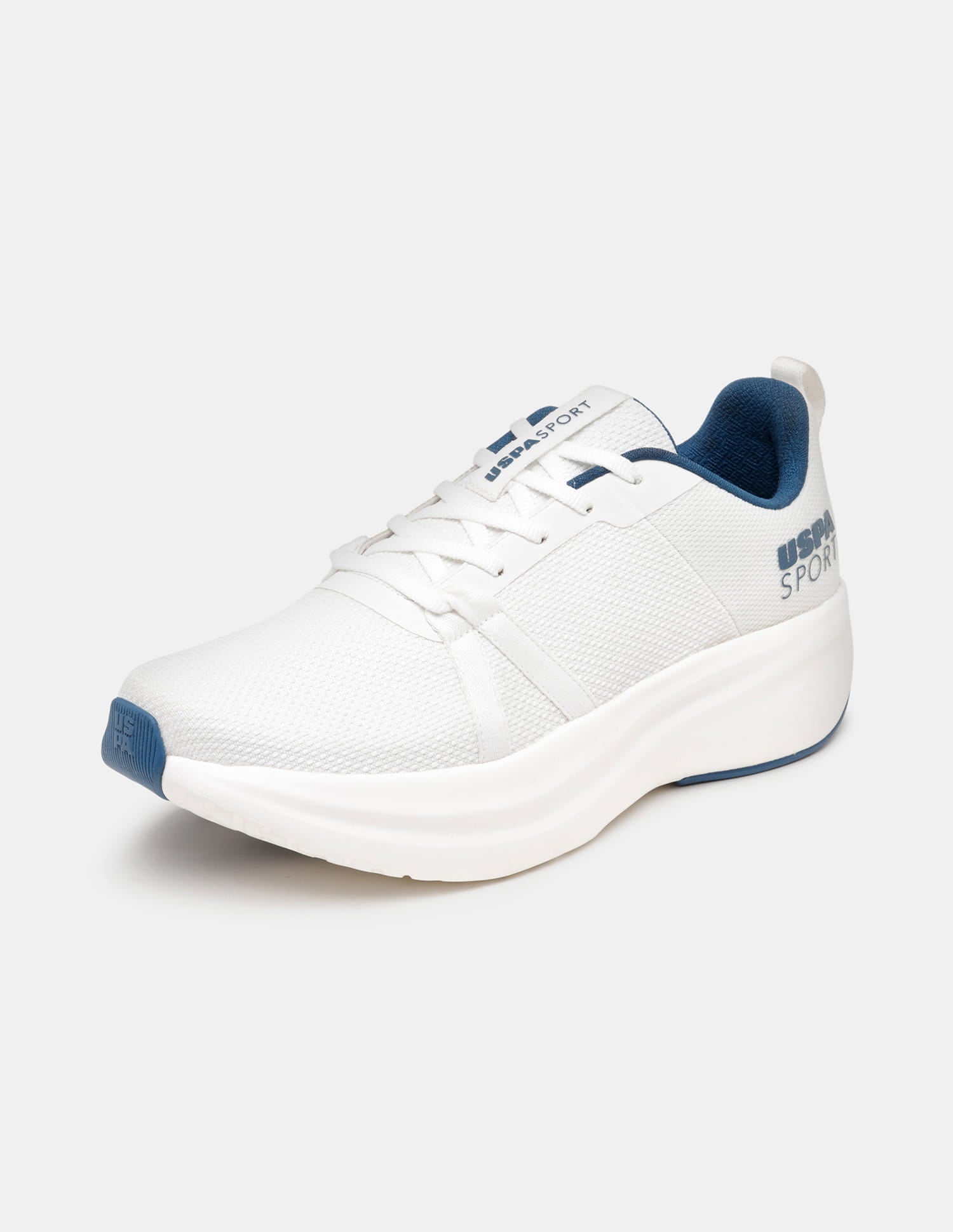 Men White Lance Uspa Sport Sneakers White - U.S. Polo Assn. India | Large
