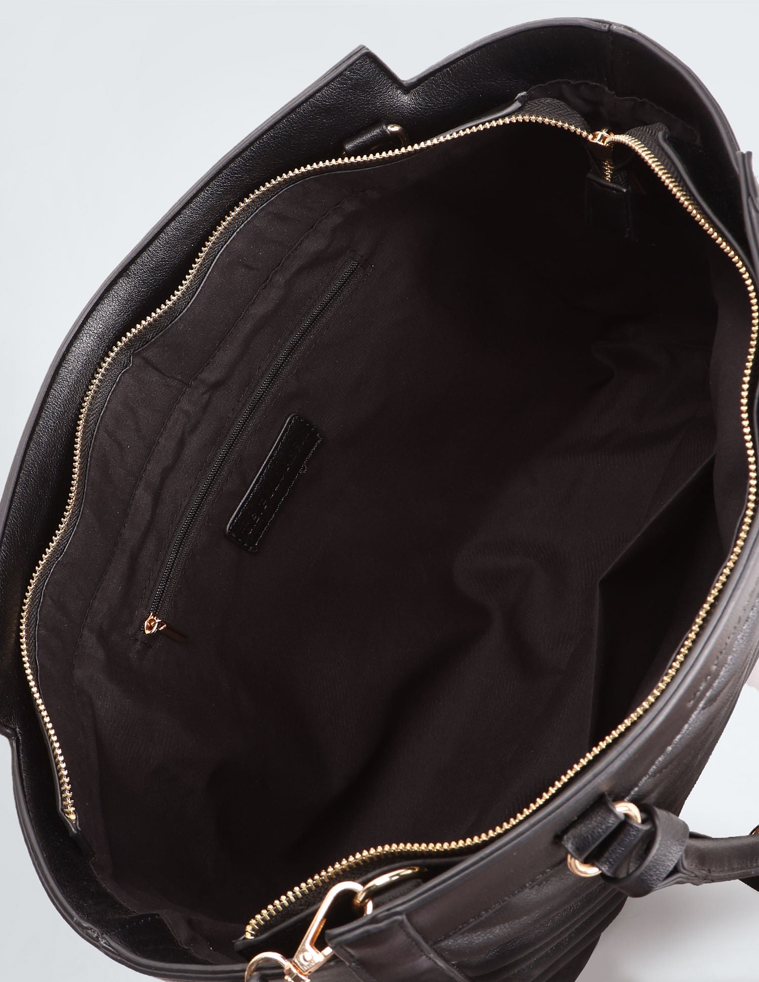 Chevron Quilted Structured Handbag Black - U.S. POLO ASSN. | Large