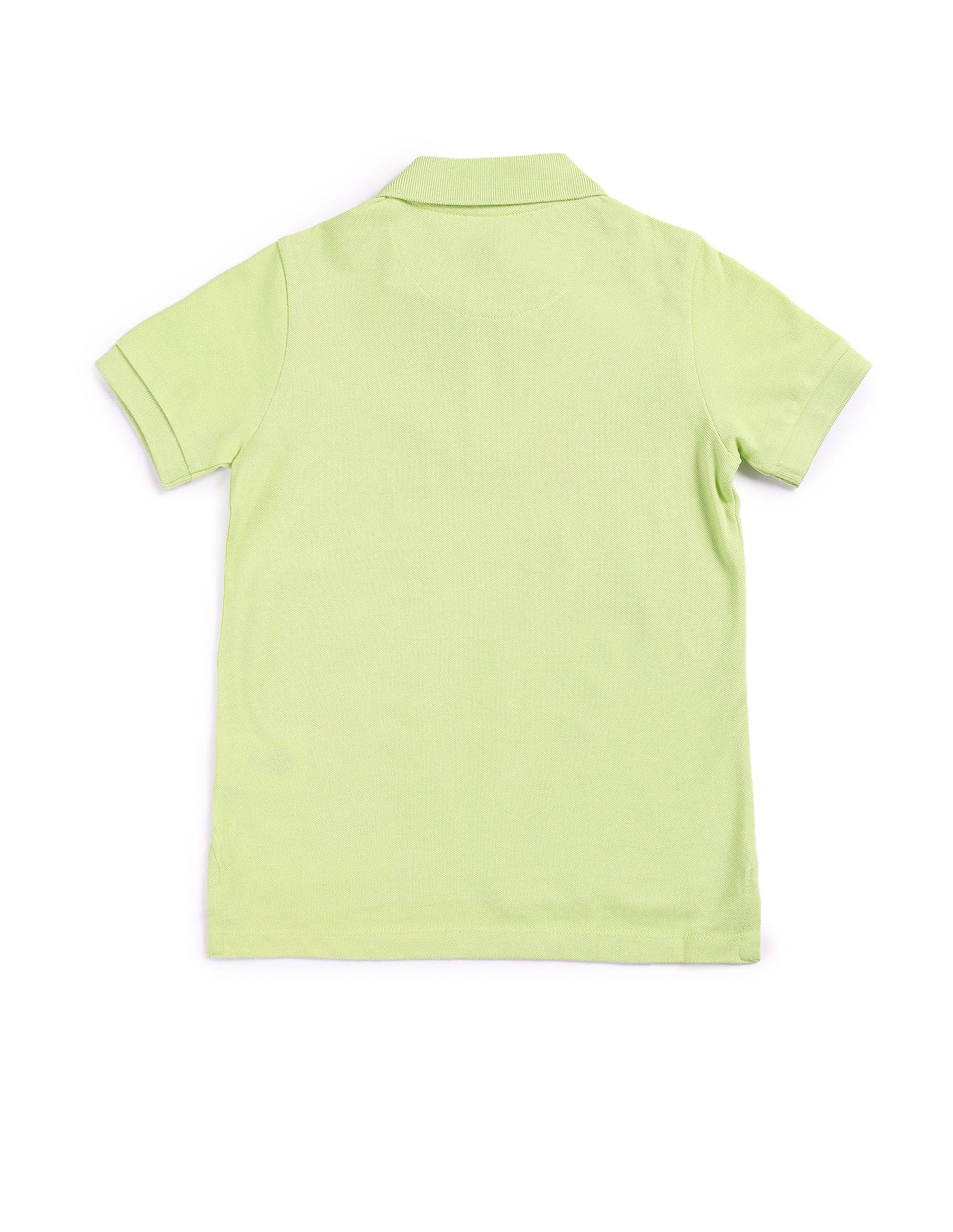 Boys Cotton Printed Polo Shirt Green - U.S. Polo Assn. India | Large
