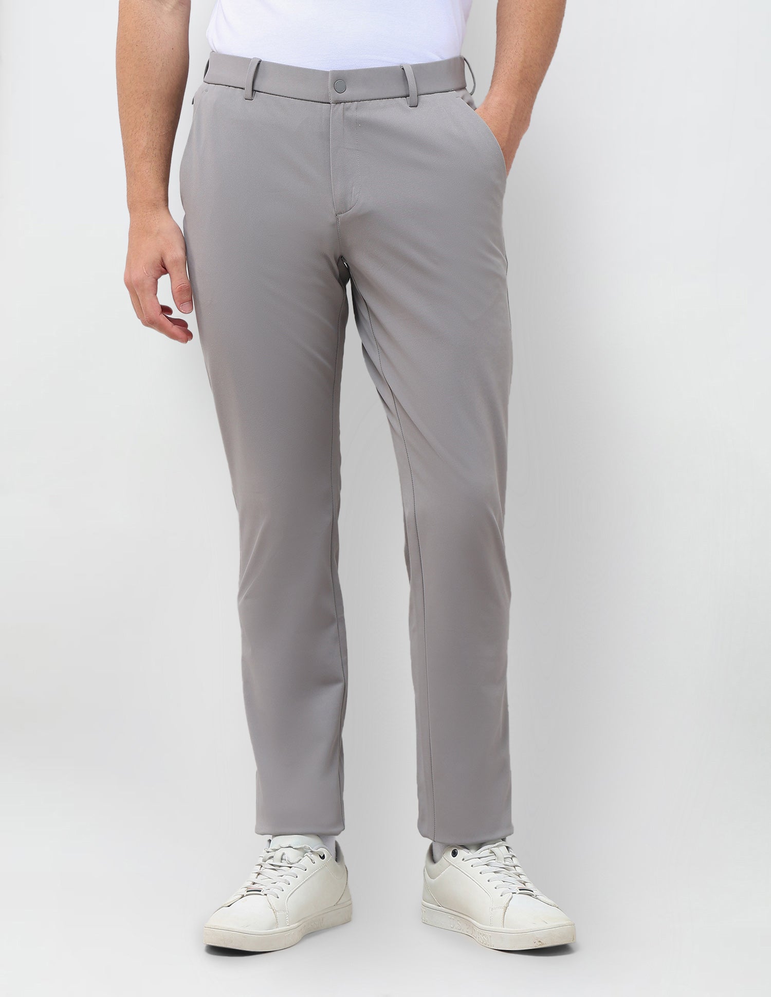 Knitted Denver Slim Fit Trousers Grey - U.S. Polo Assn. India | Large