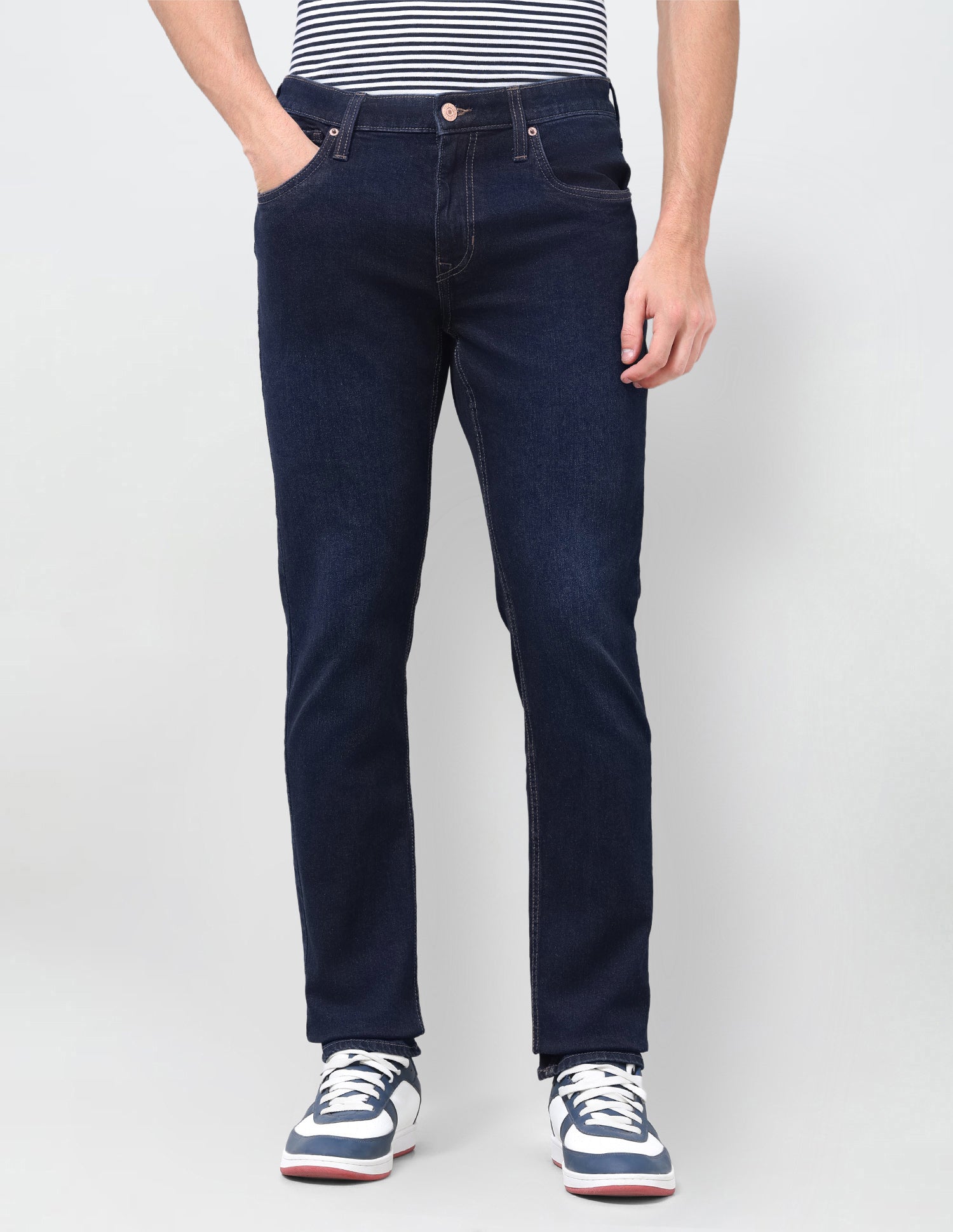 Brandon Slim-Tapered Fit Blue Jeans Dark Indigo - U.S. Polo Assn. India | Large