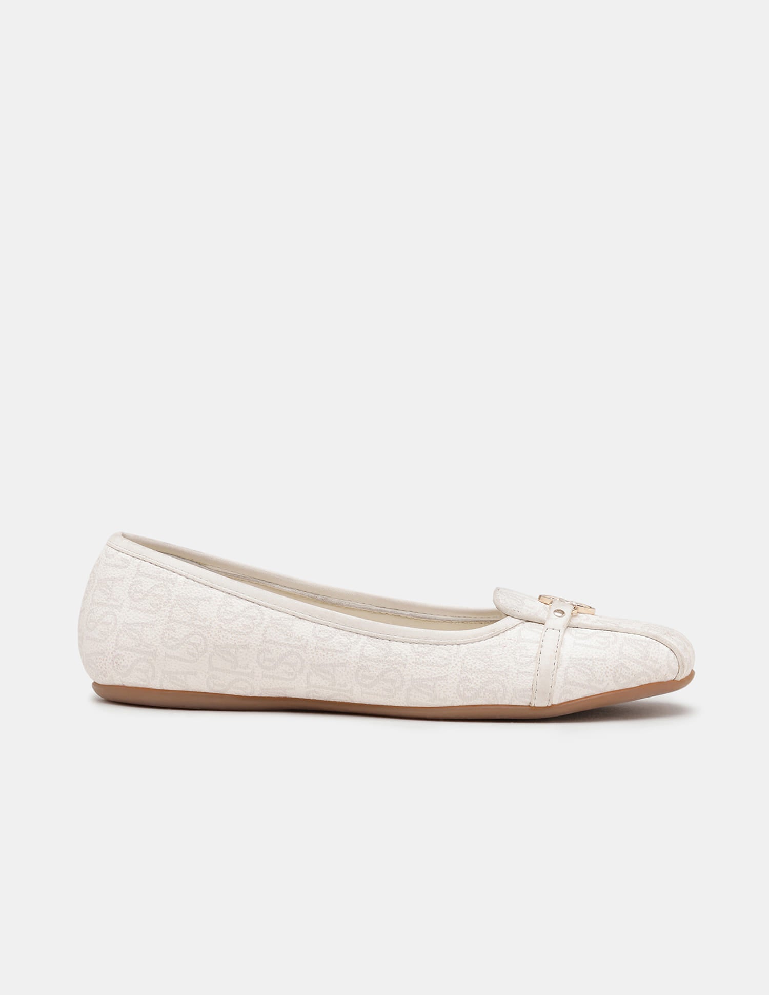 Women Alina 3.0 Round Toe Monogram Ballerinas White - U.S. Polo Assn. India | Large