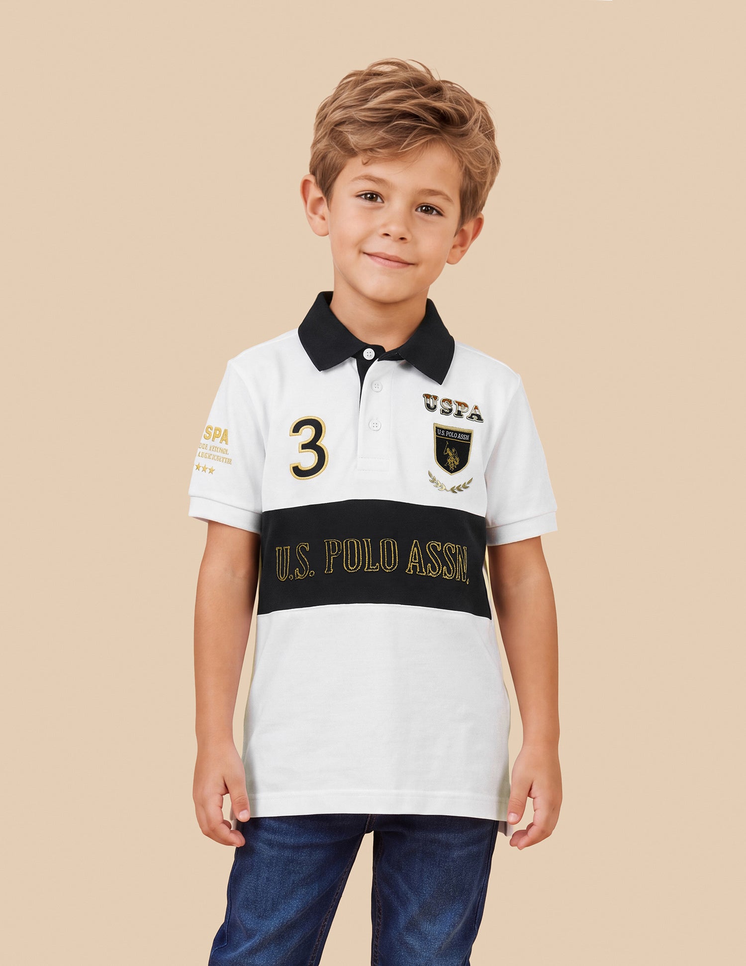 Brand Embroidered Regular Fit Polo Shirt White - U.S. Polo Assn. India | Large