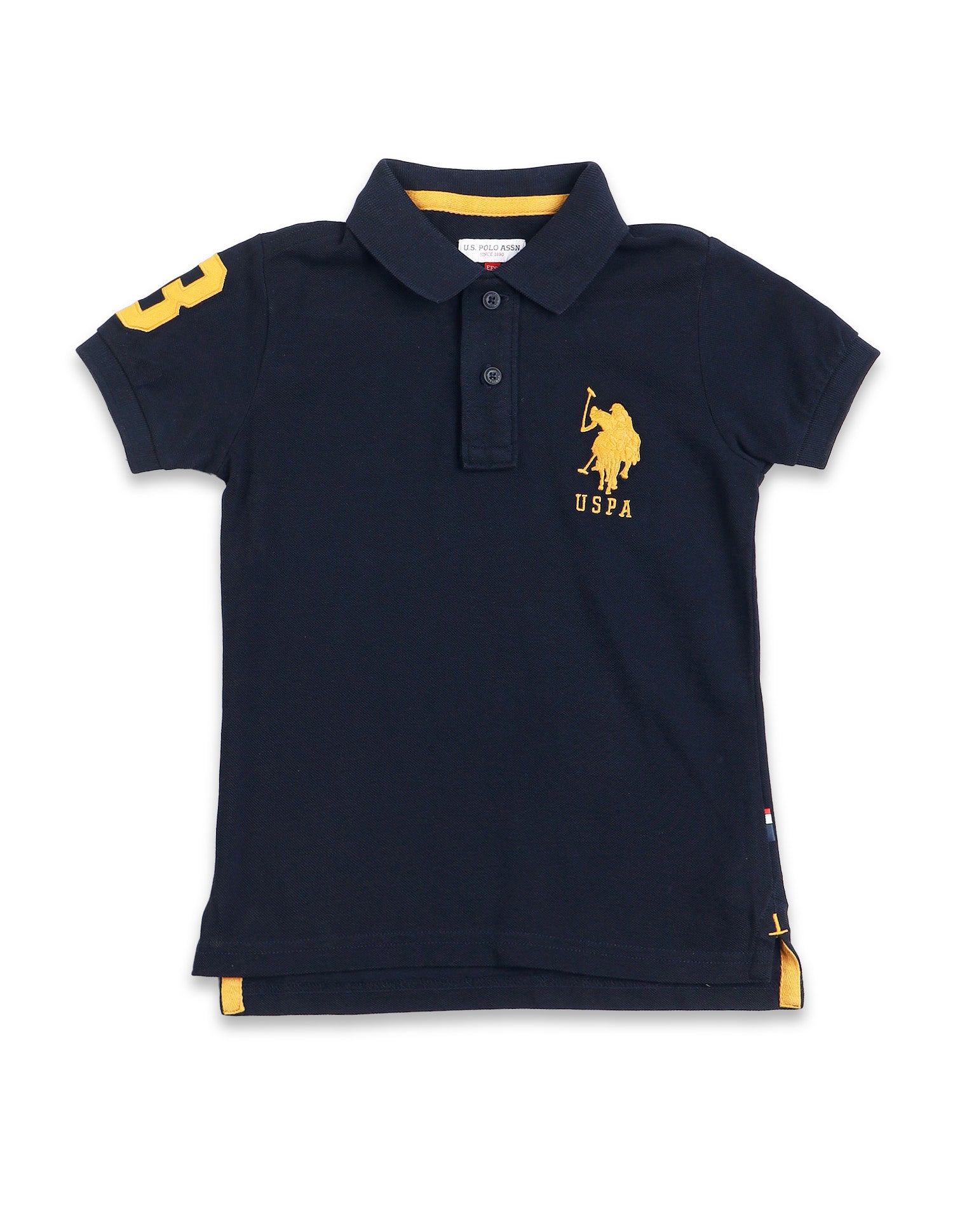 Cotton Solid Polo Shirt Navy - U.S. POLO ASSN. | Large