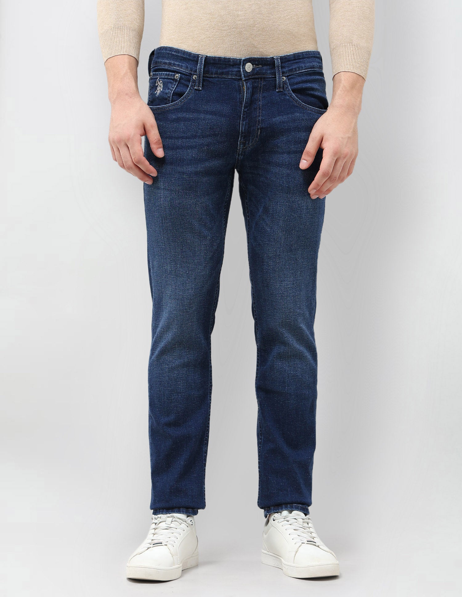 Brandon Slim Tapered Fit Whiskered Jeans Wash - U.S. POLO ASSN. | Large