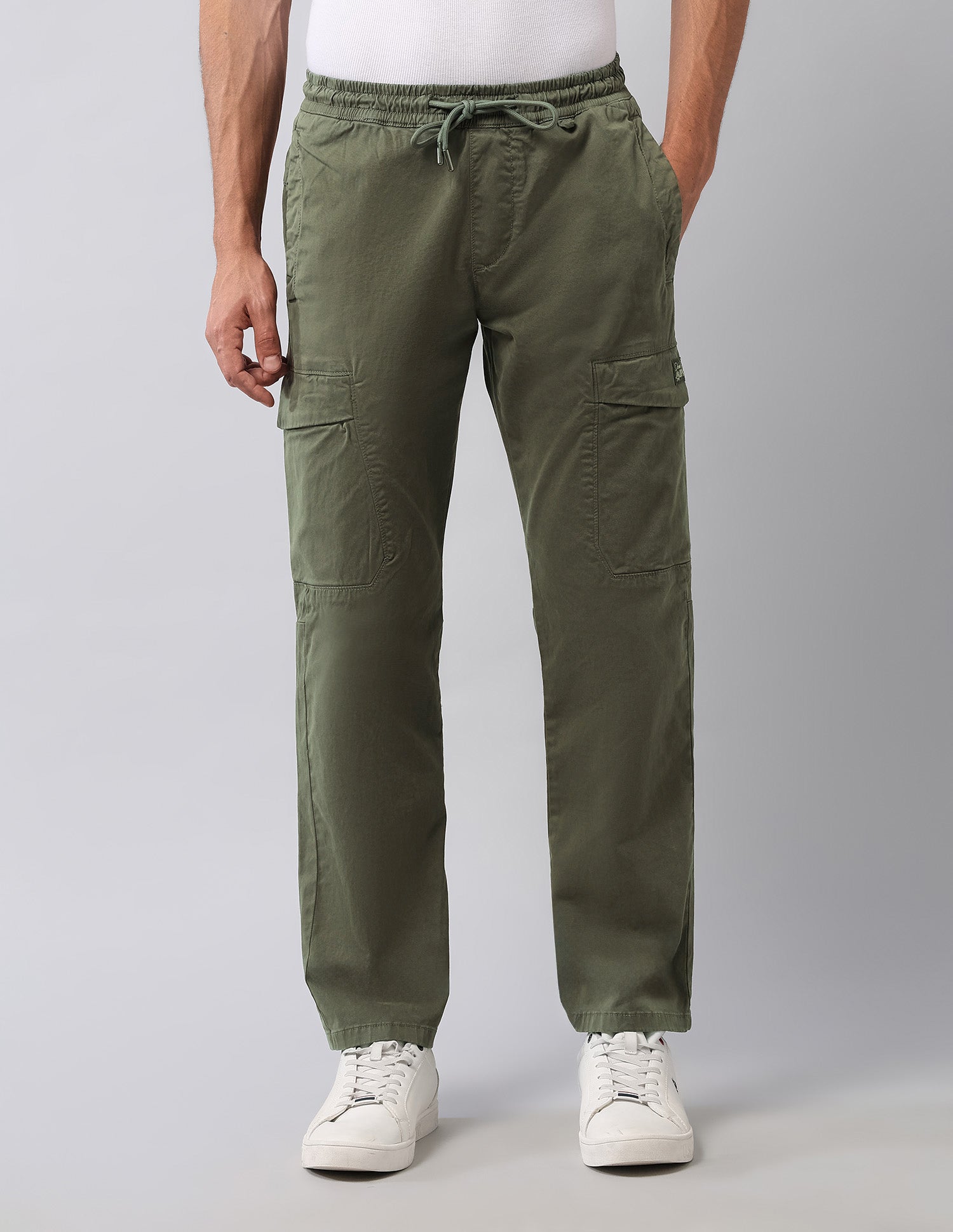 Solid Straight Fit Cargos Light Olive - U.S. POLO ASSN. | Large