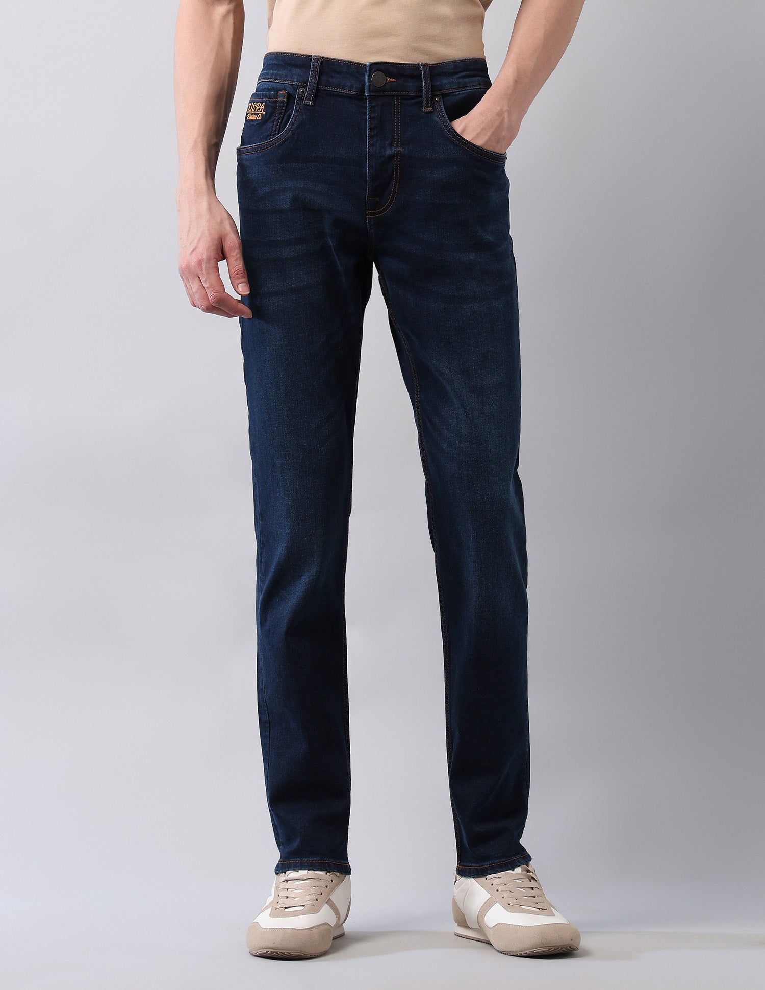 Brandon Slim Tapered Fit Blue Jeans Blue - U.S. POLO ASSN. | Large