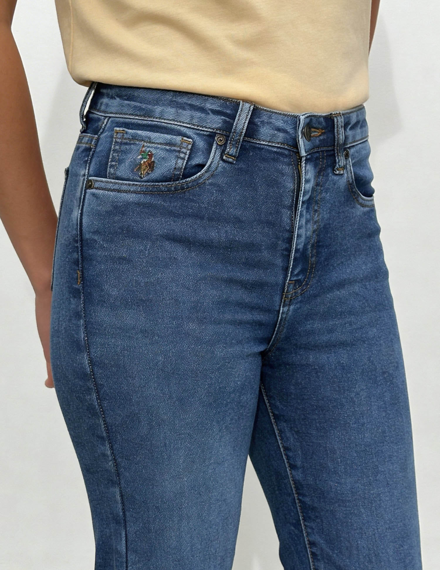 High Rise Flared Fit Jeans Blue - U.S. Polo Assn. India | Large
