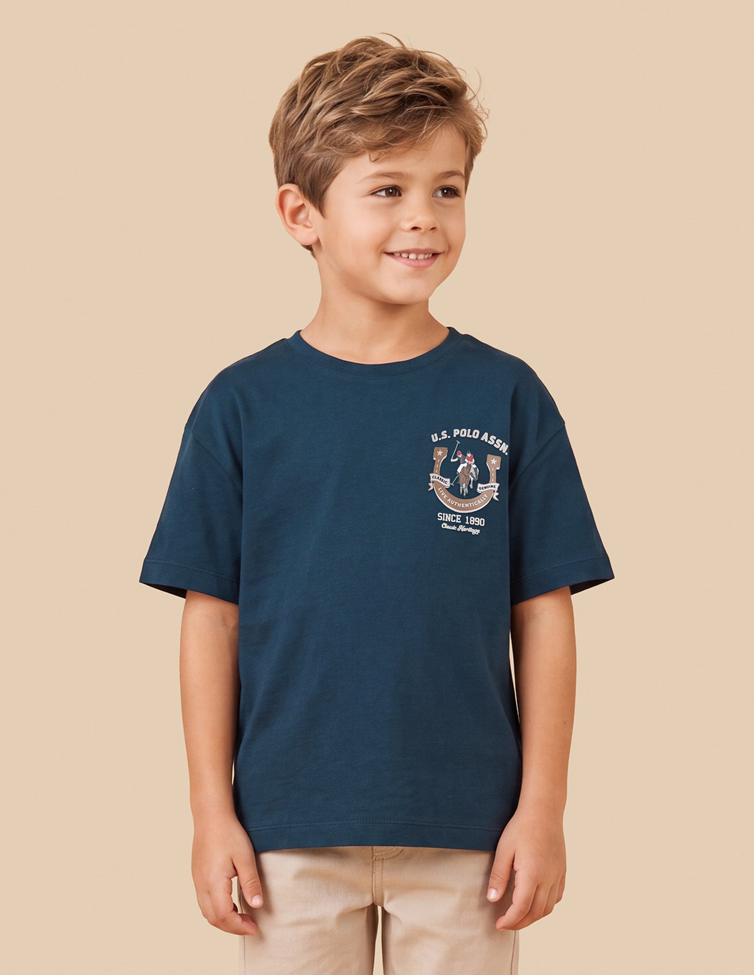 Solid Oversized Fit T-Shirt Teal - U.S. Polo Assn. India | Large