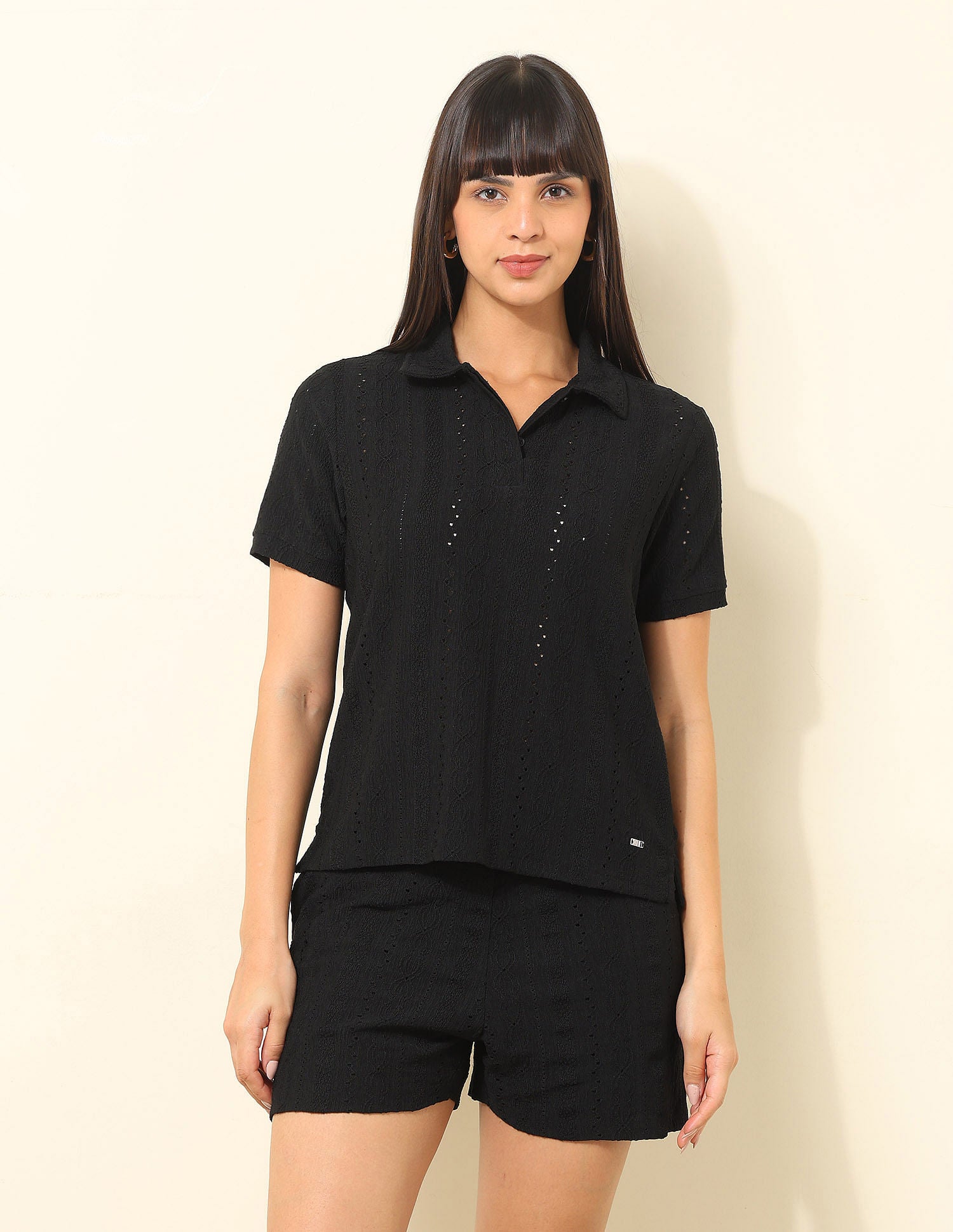 Relaxed Fit Textured Co-Ords Black - U.S. POLO ASSN. | Large