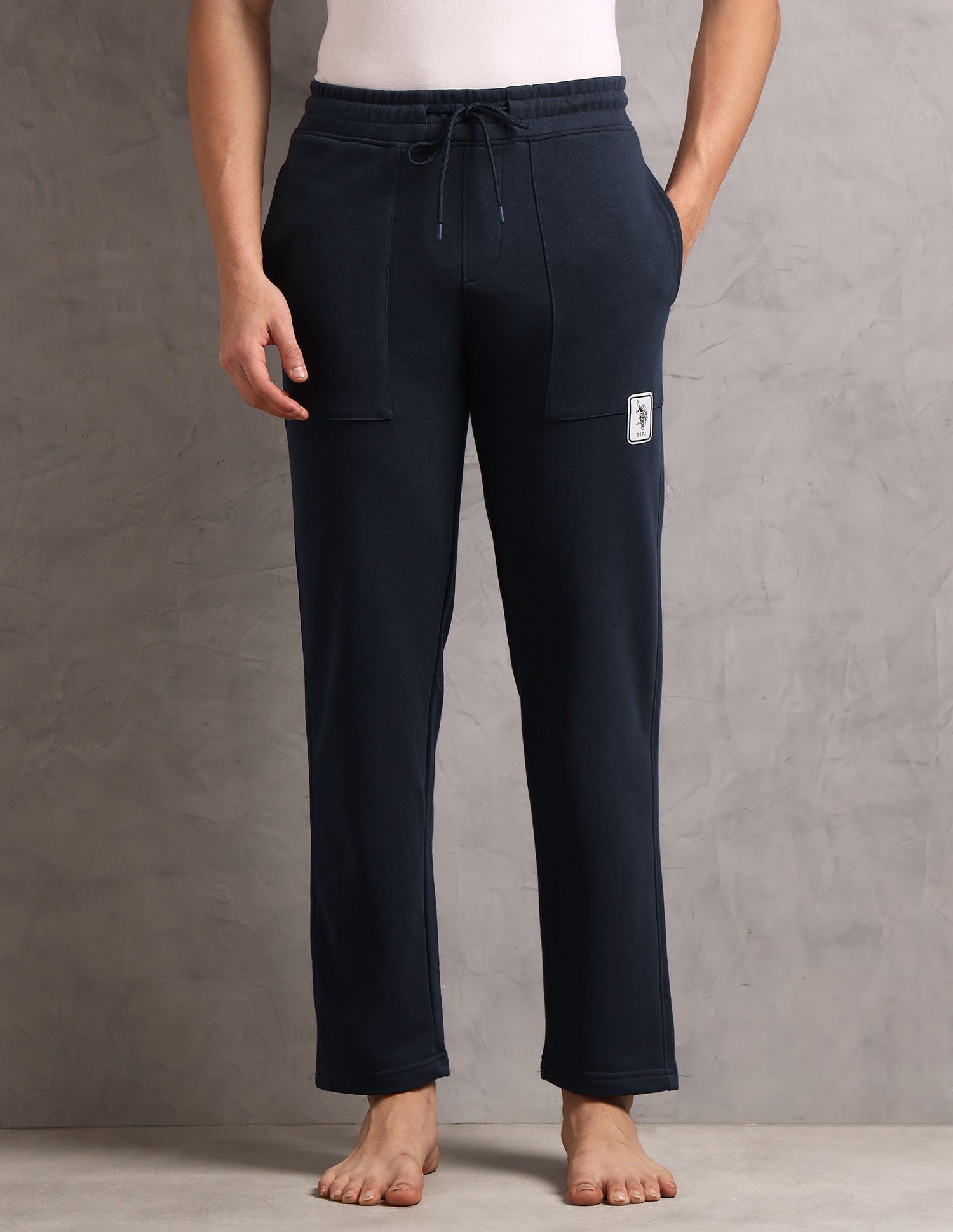 Mid Rise Comfort Fit OR006-PL Lounge Pants - Pack Of 1 Light Blue - U.S. Polo Assn. India | Large