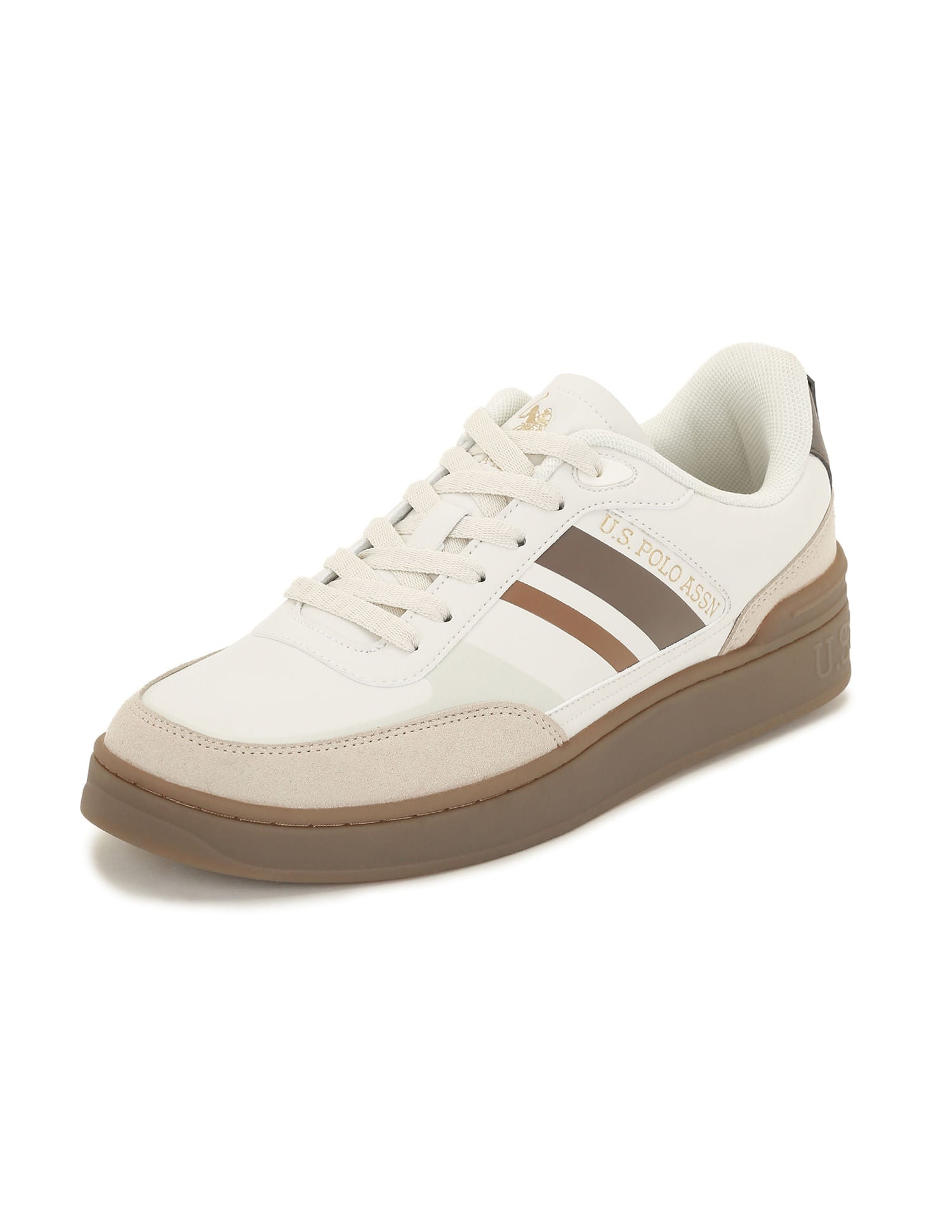 Men Striped Colt Sneakers Beige - U.S. POLO ASSN. | Large