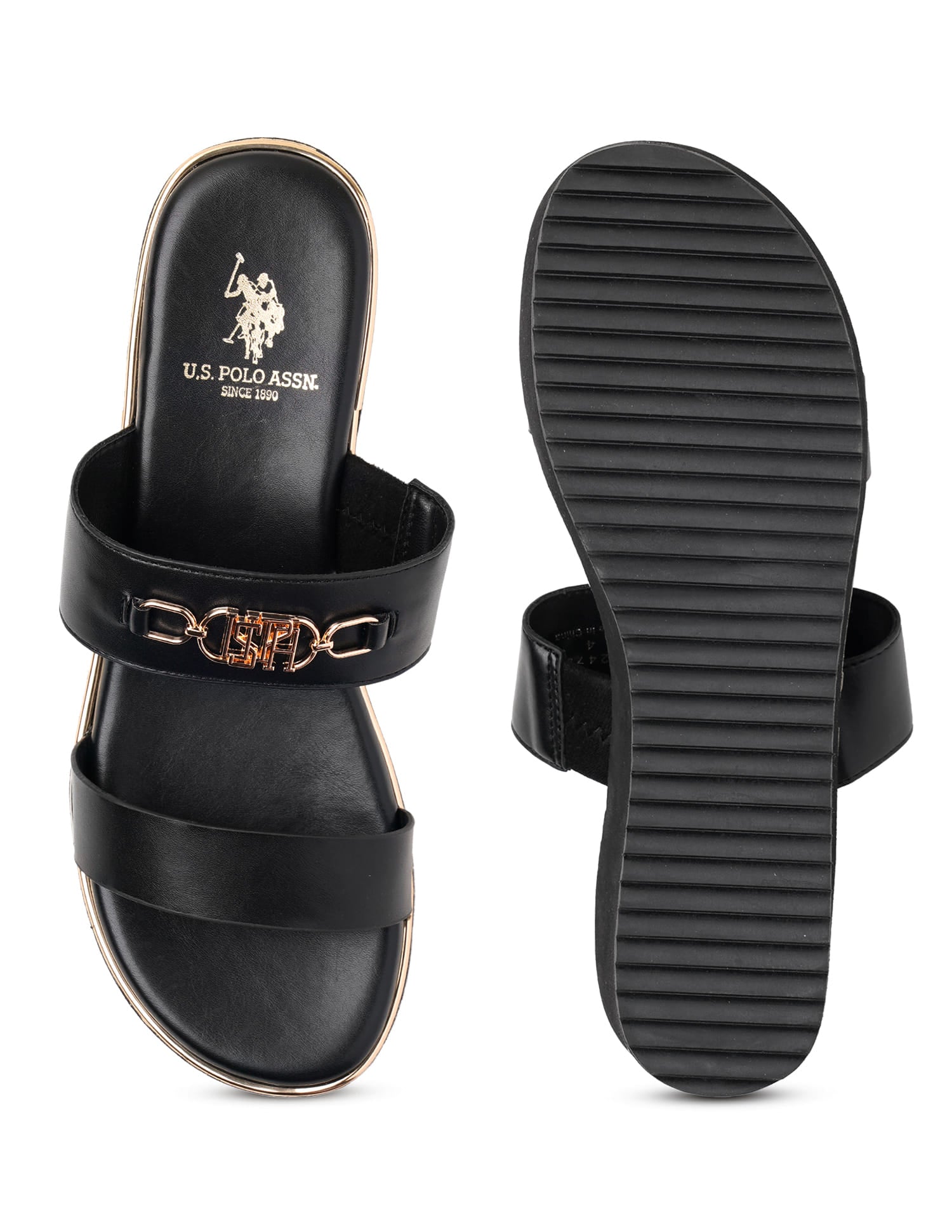 Elettra Black Lightweight Wedges Black - U.S. Polo Assn. India | Large