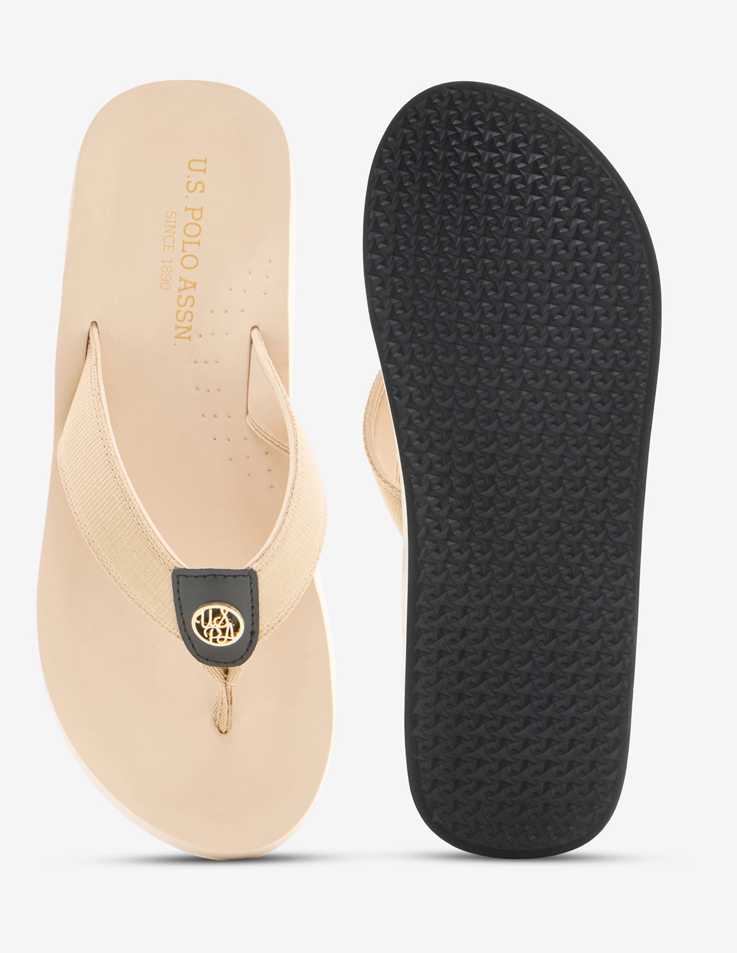 Sui Flip Flops Beige - U.S. Polo Assn. India | Large