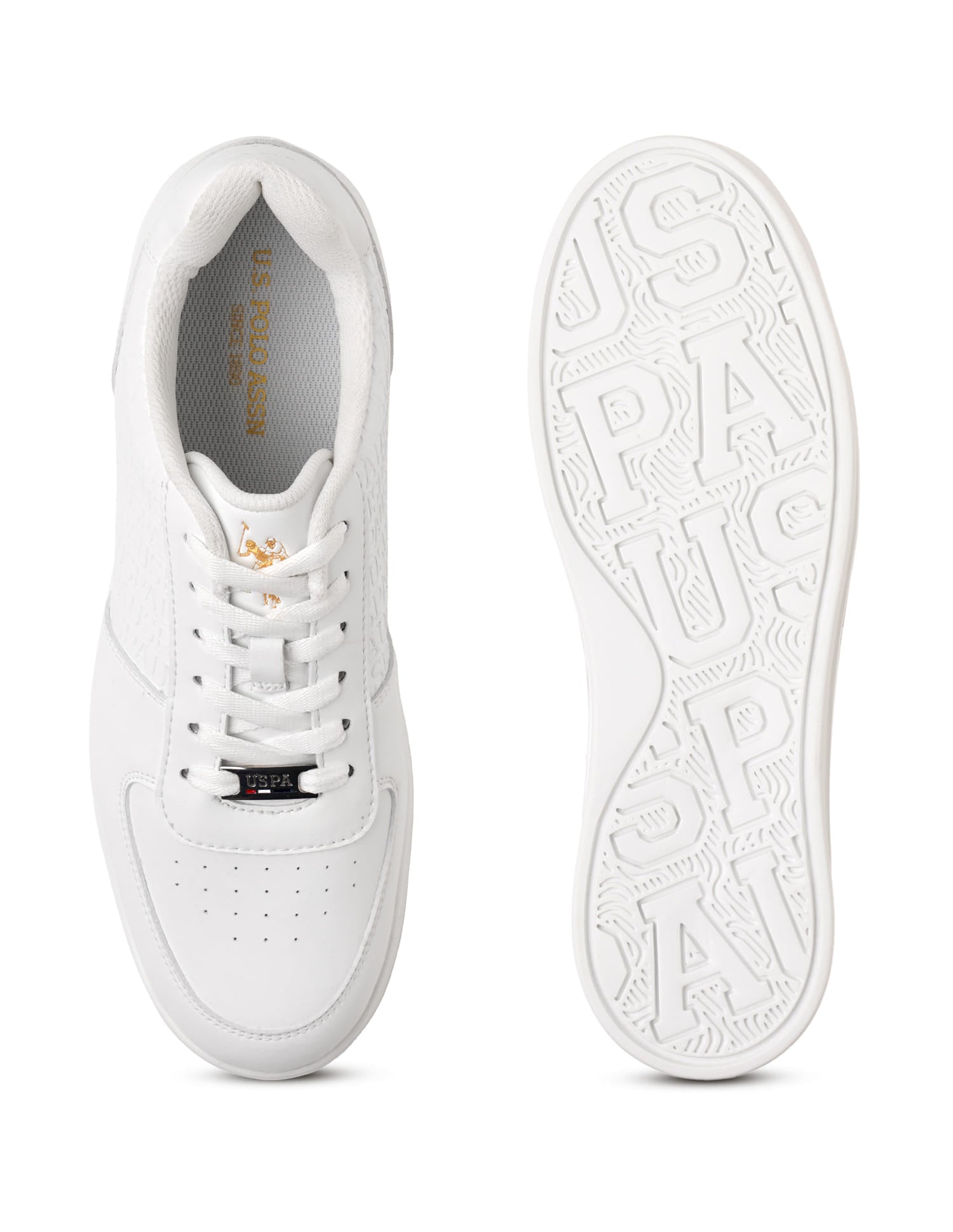 Men Jamen Solid Sneaker White - U.S. Polo Assn. India | Large