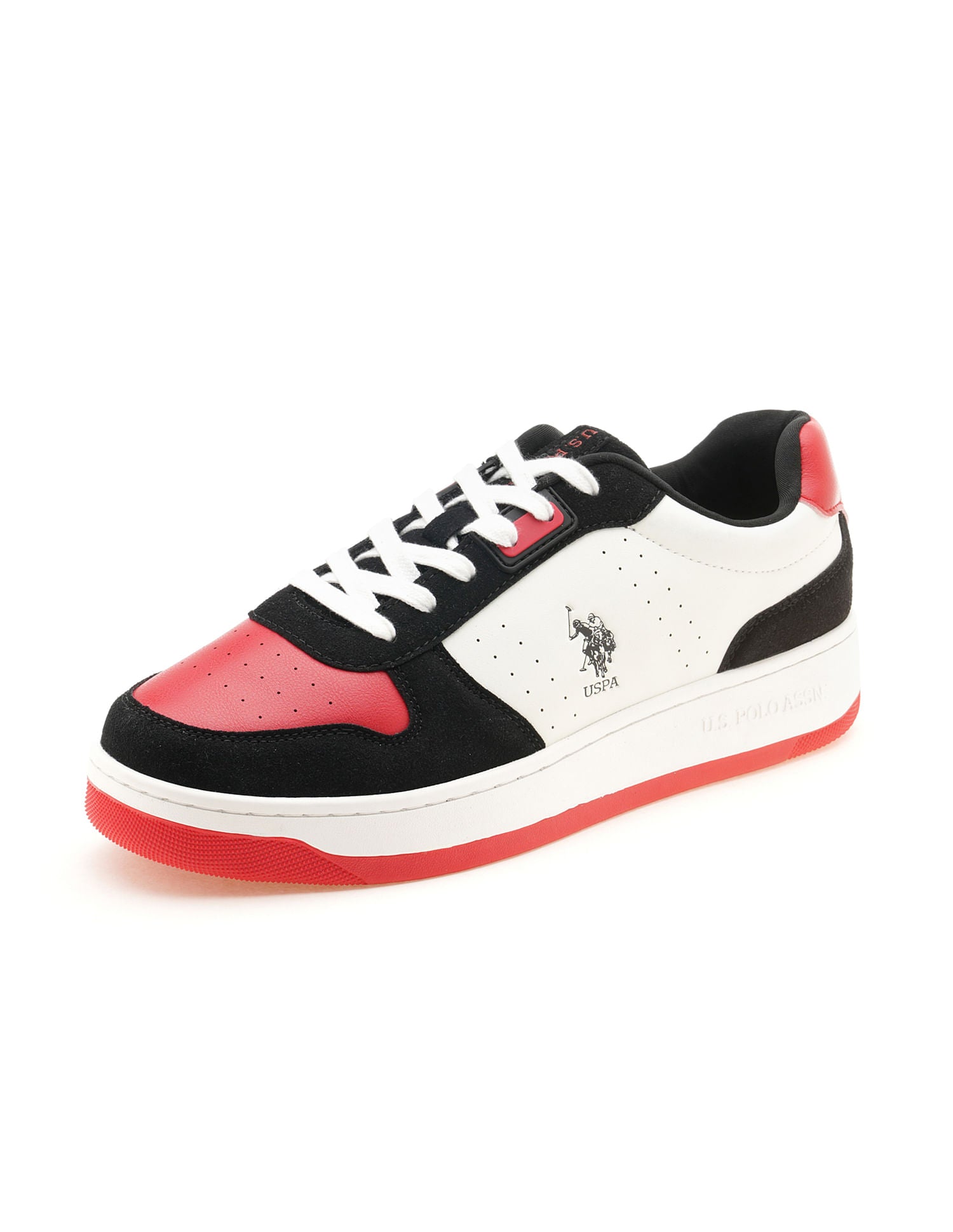 Men Oakley Red Retro Court Sneakers Red - U.S. POLO ASSN. | Large