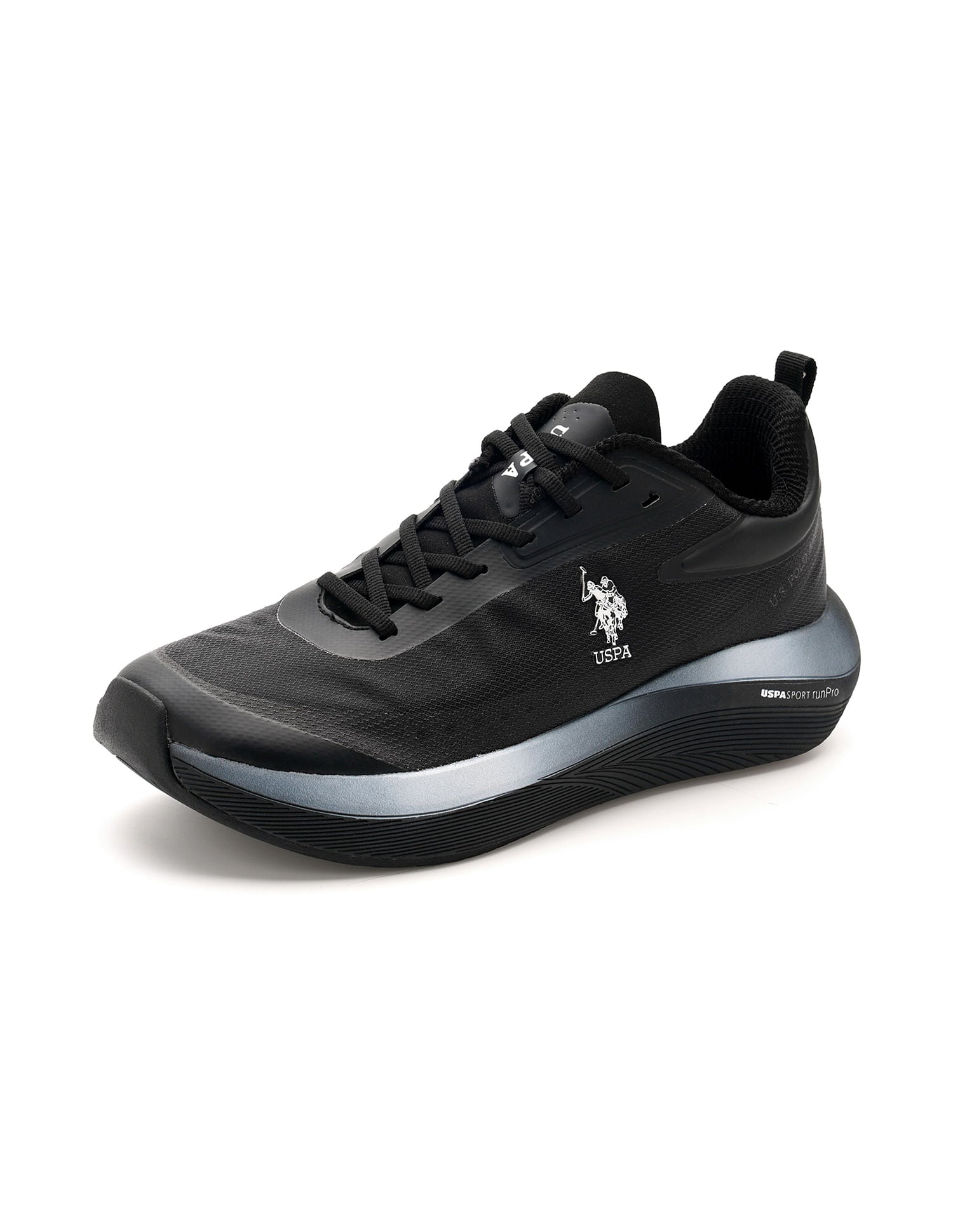 Men Frank Black Uspa Sport  Runpro Running Shoes Black - U.S. POLO ASSN. | Large