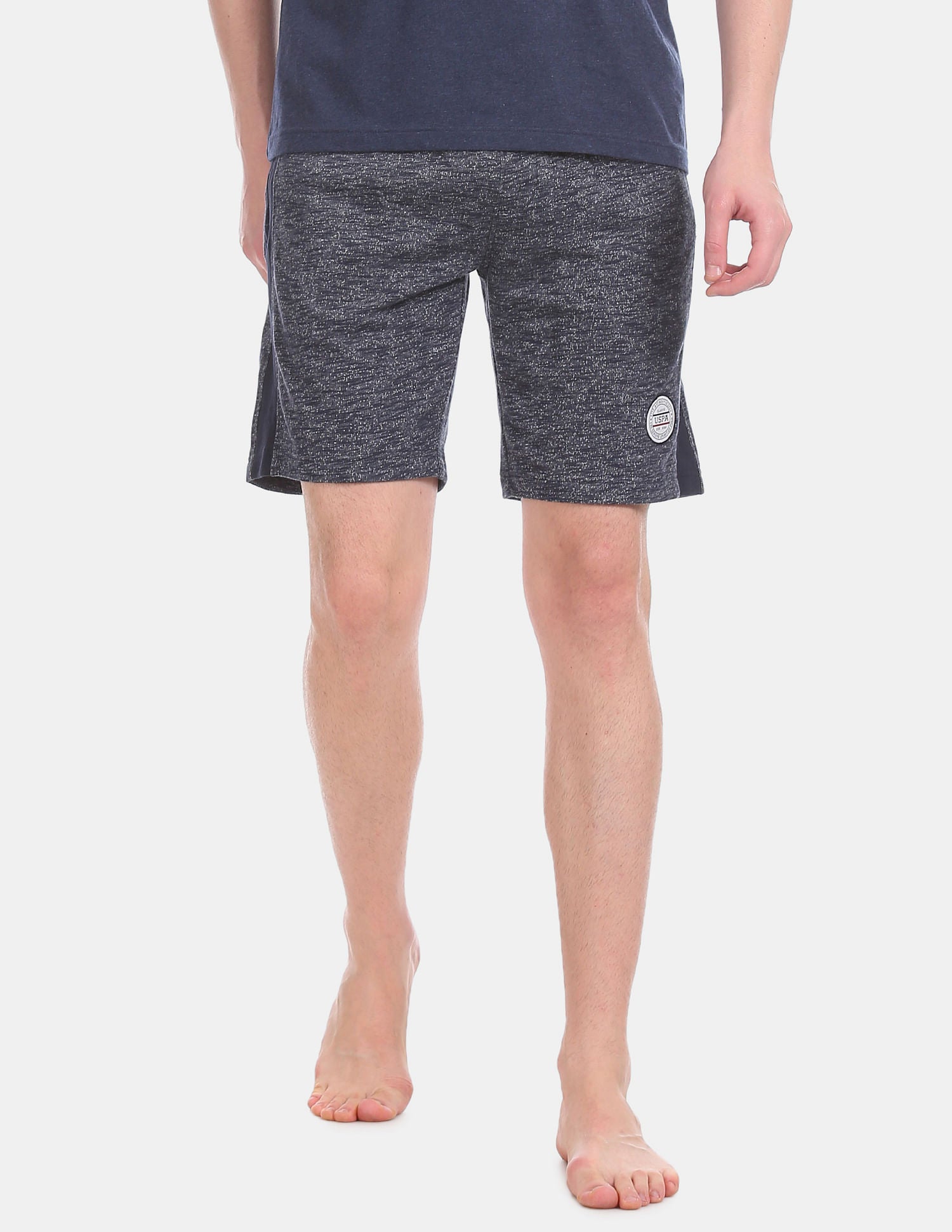 Comfort Fit Heathered I679 Shorts - Pack Of 1 Navy - U.S. POLO ASSN. | Large