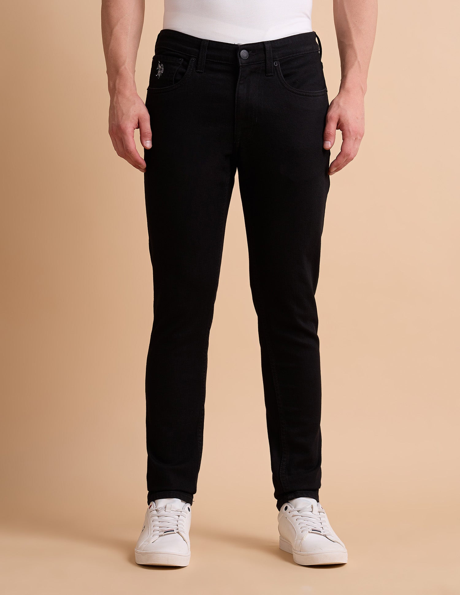 Brandon Slim Tapered Fit Black Jeans Black - U.S. POLO ASSN. | Large