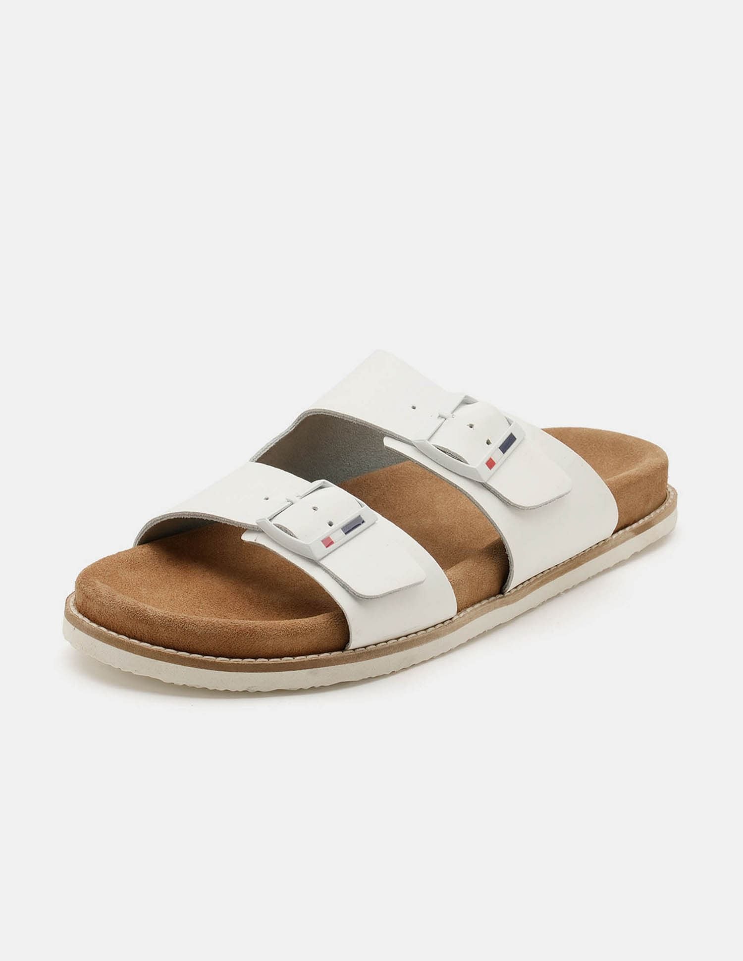 Men Mendy Buckle Strap Slippers Off White - U.S. Polo Assn. India | Large