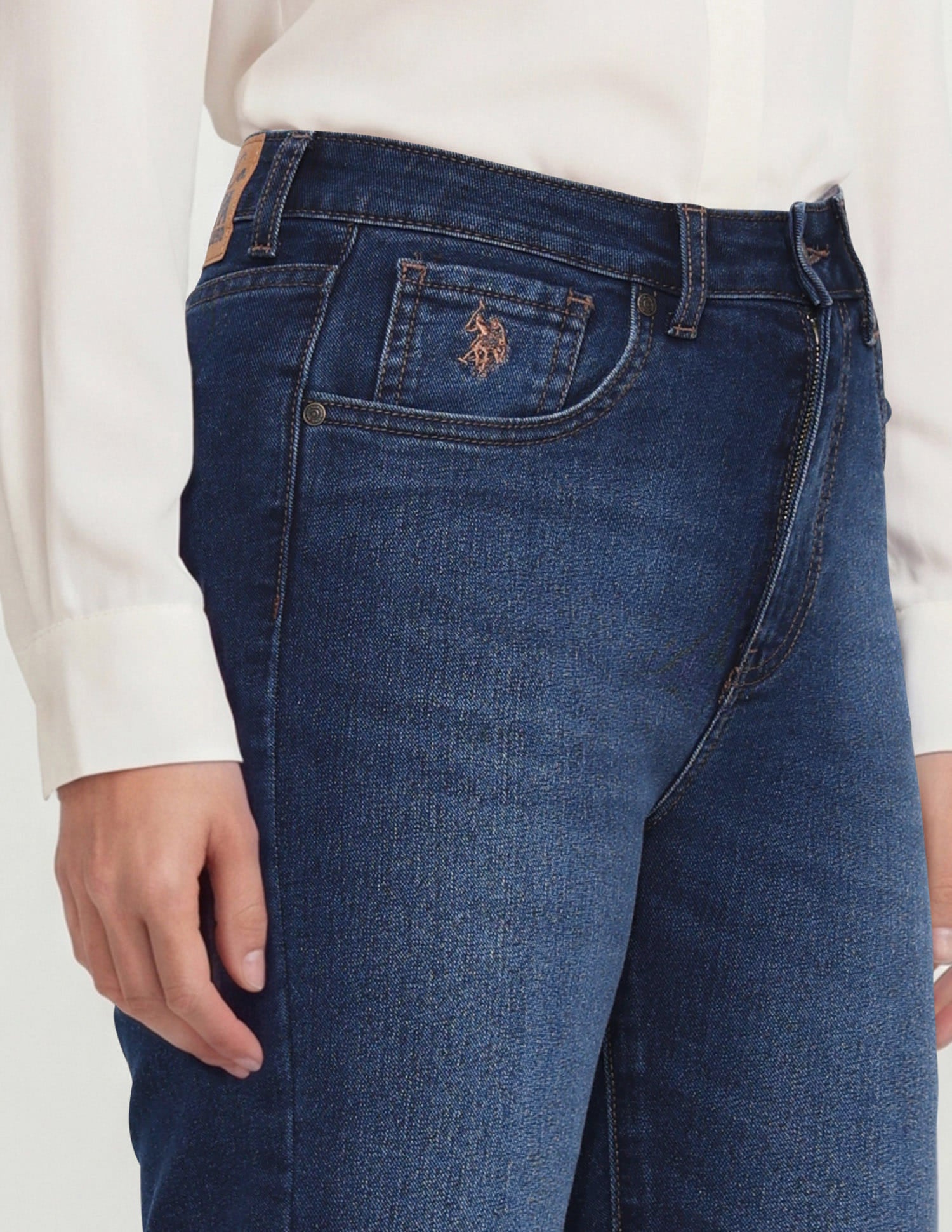High Rise Skinny Bootcut Jeans Blue - U.S. Polo Assn. India | Large