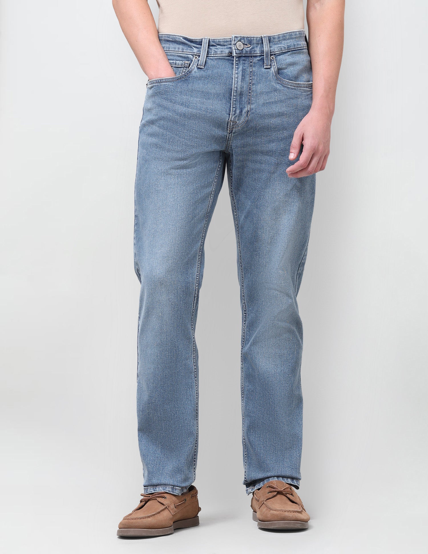 Harold Slim Straight Fit Blue Jeans Light Indigo - U.S. Polo Assn. India | Large