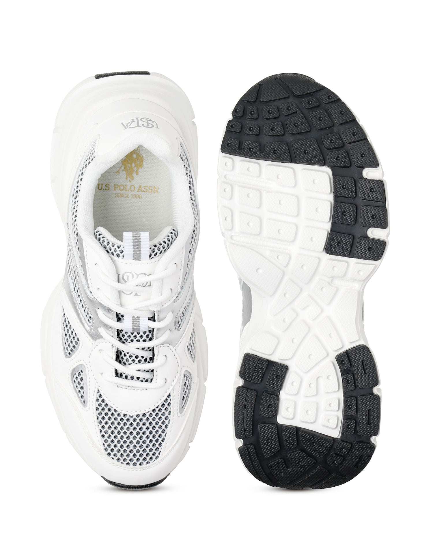 Women Erica Colourblocked Sneakers White - U.S. POLO ASSN. | Large