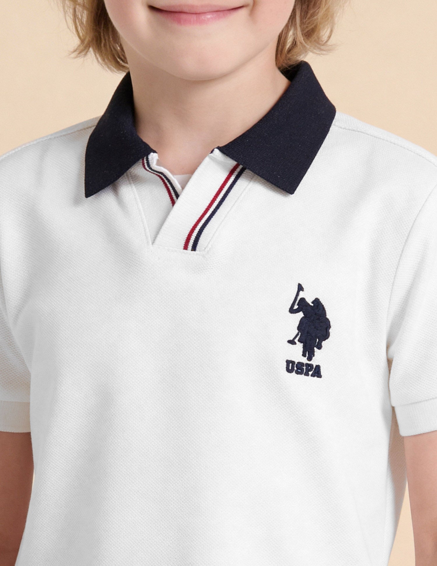 Solid Regular Fit Polo Shirt White - U.S. Polo Assn. India | Large