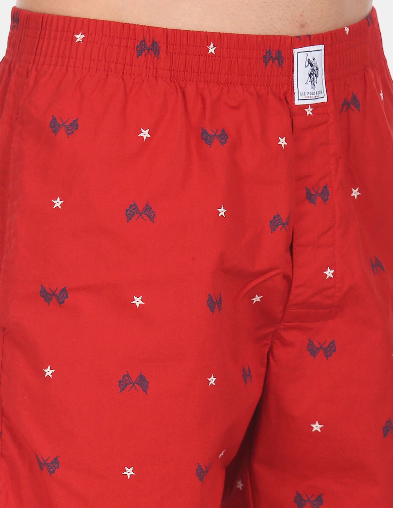 Comfort Fit Print Cotton I663 Boxers - Pack Of 1 Red Flag - U.S. POLO ASSN. | Large