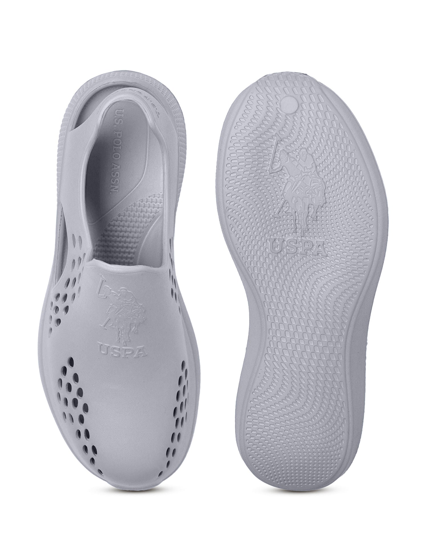 Men Noan Dk. Grey Foam Walk Clogs Grey - U.S. Polo Assn. India | Large