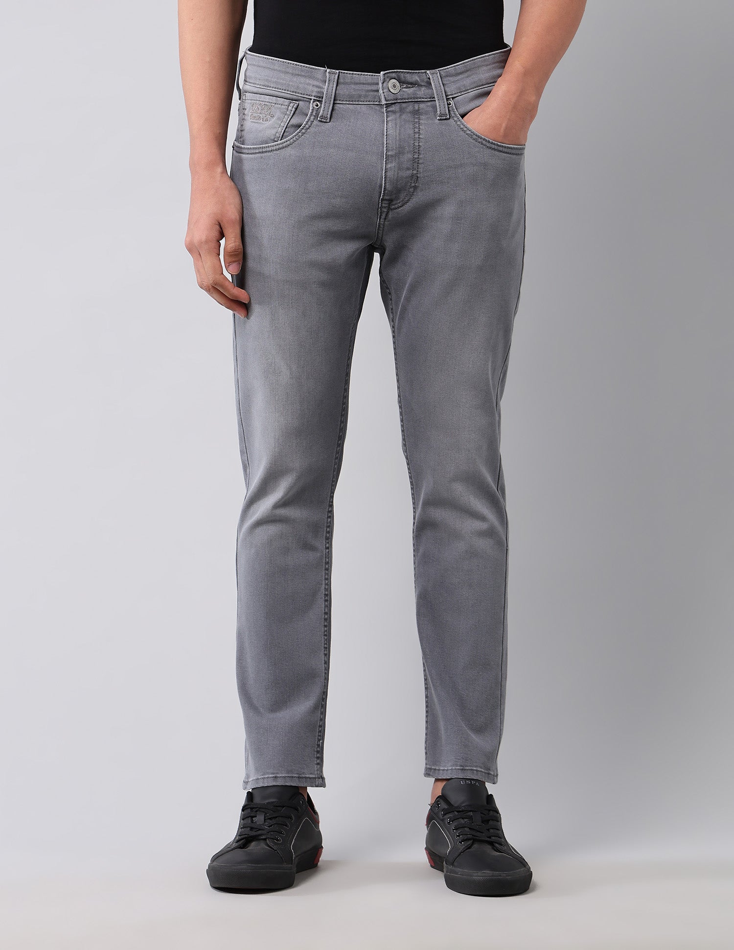 Henry Tapered Fit Grey Jeans Grey - U.S. Polo Assn. India | Large