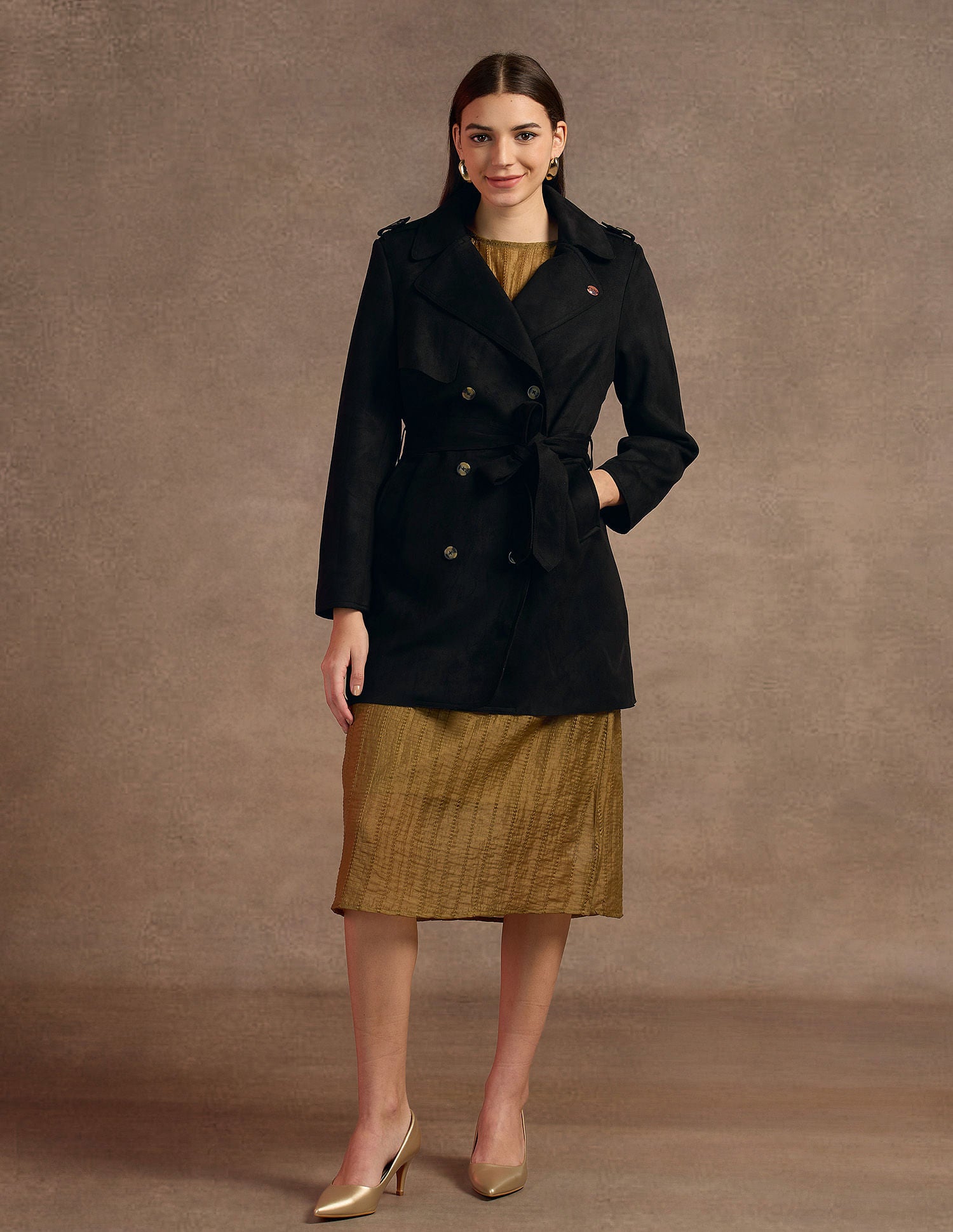 Longline Lapel Collar Jacket Black - U.S. POLO ASSN. | Large