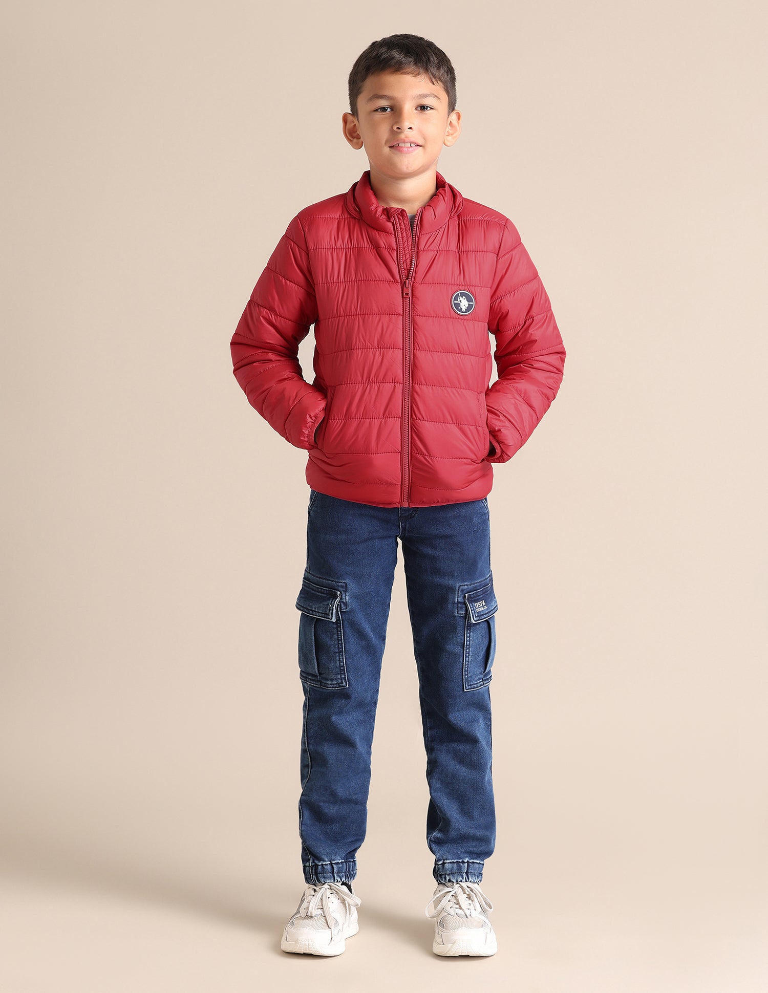 Boys Solid Hooded Jacket Red - U.S. POLO ASSN. | Large
