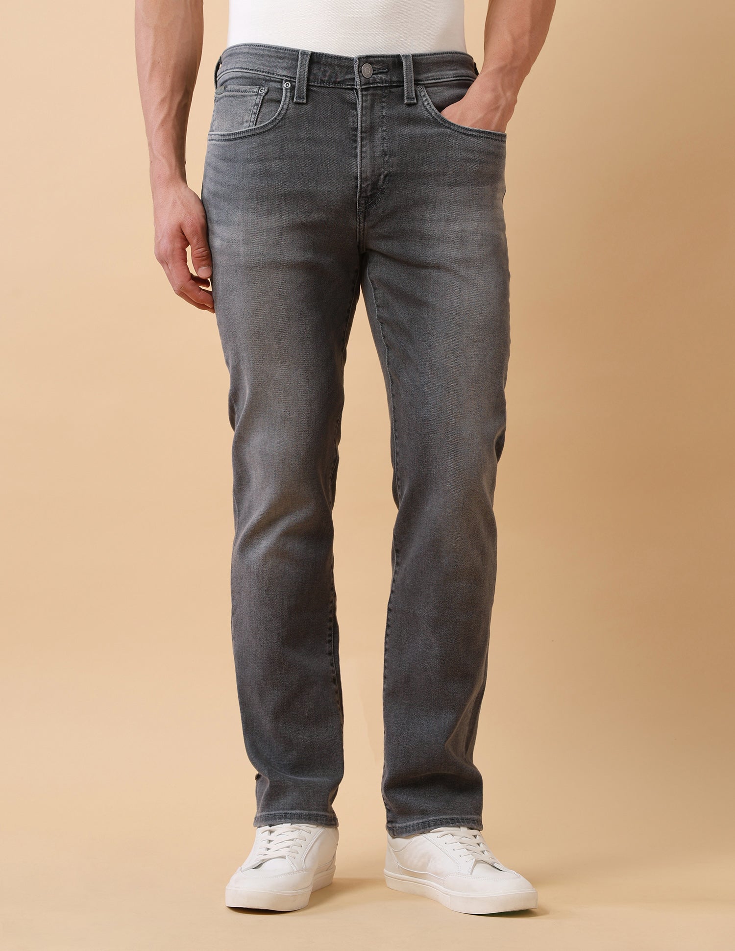 Pacho X Harold Slim Straight Fit Grey Jeans Mid Blue - U.S. Polo Assn. India | Large