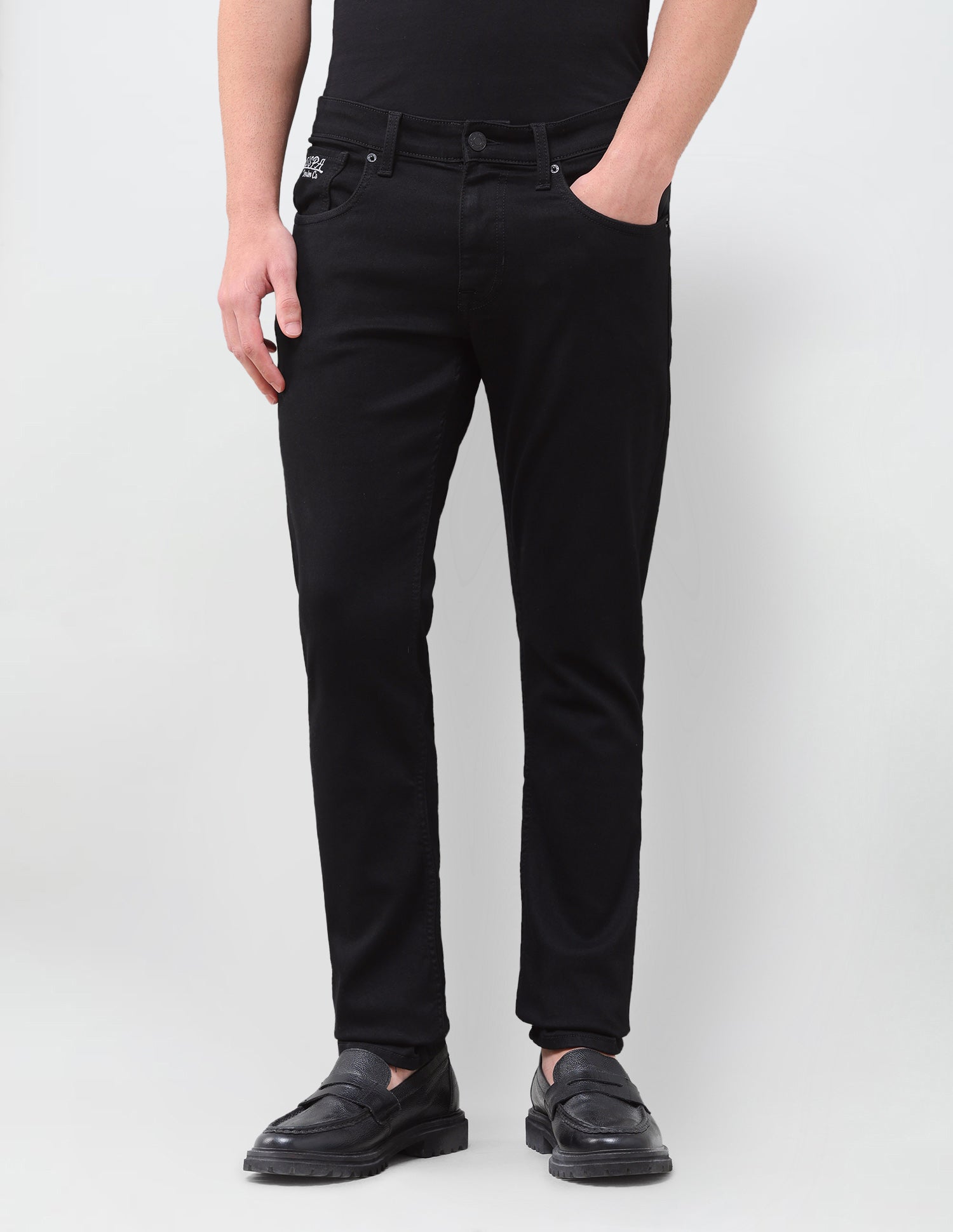 Brandon Slim-Tapered Fit Black Jeans Black - U.S. Polo Assn. India | Large