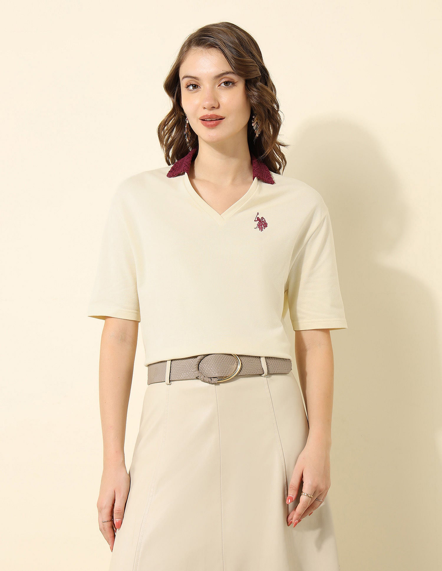 Regular Fit Polo Shirt Ecru - U.S. POLO ASSN. | Large