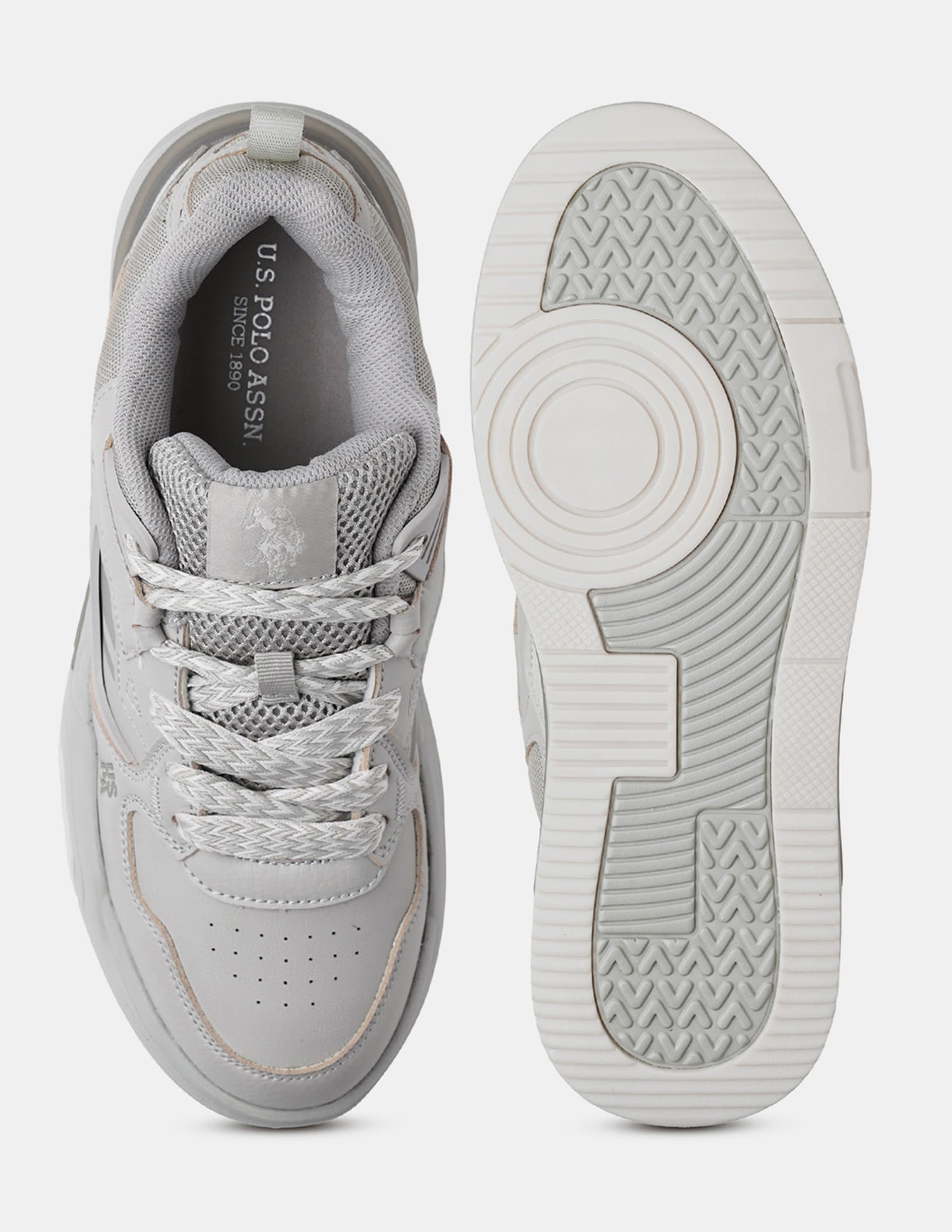 Men Damen Colour Blocked Sneakers Cream - U.S. Polo Assn. India | Large