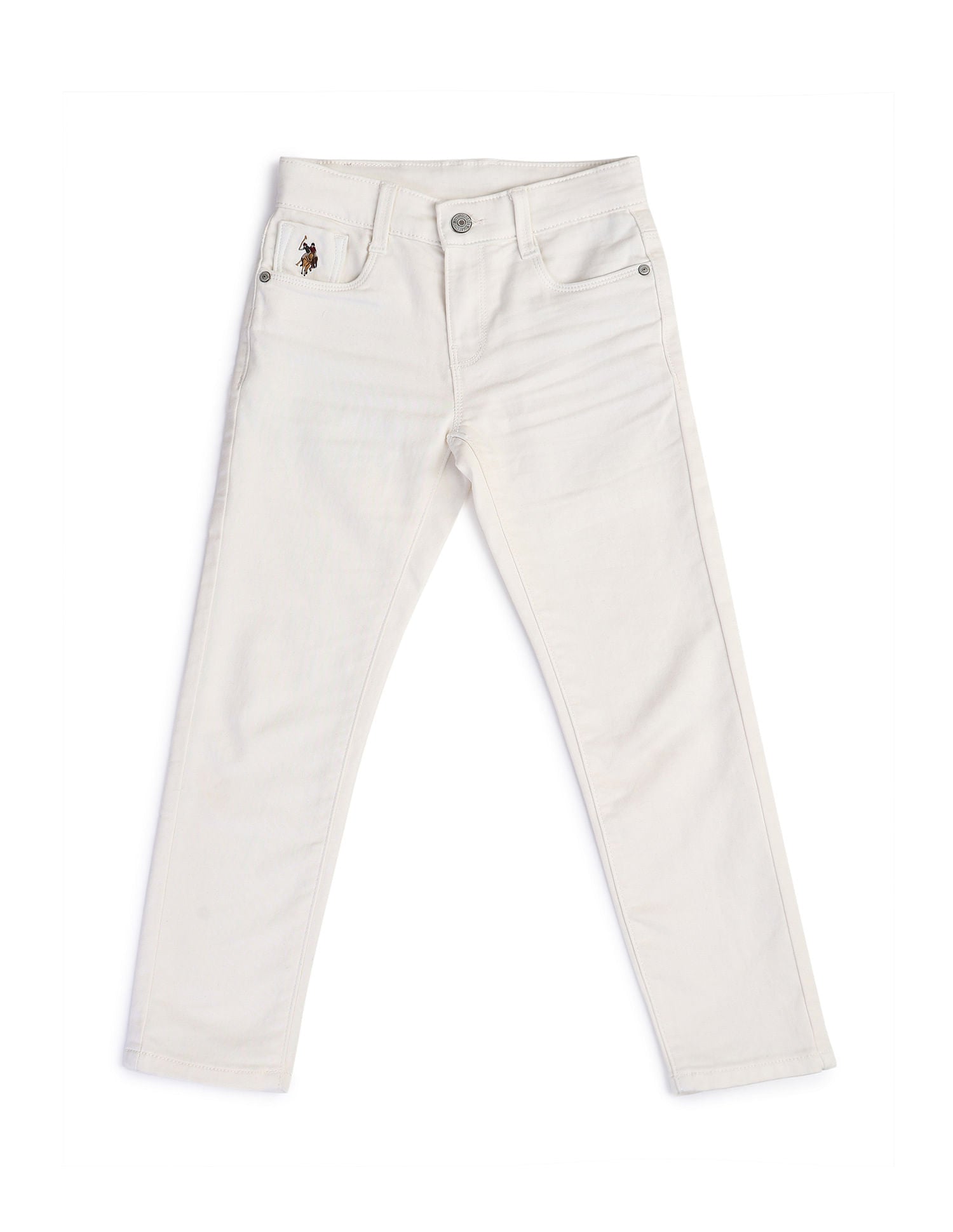 Slim fit Solid Jeans White - U.S. Polo Assn. India | Large